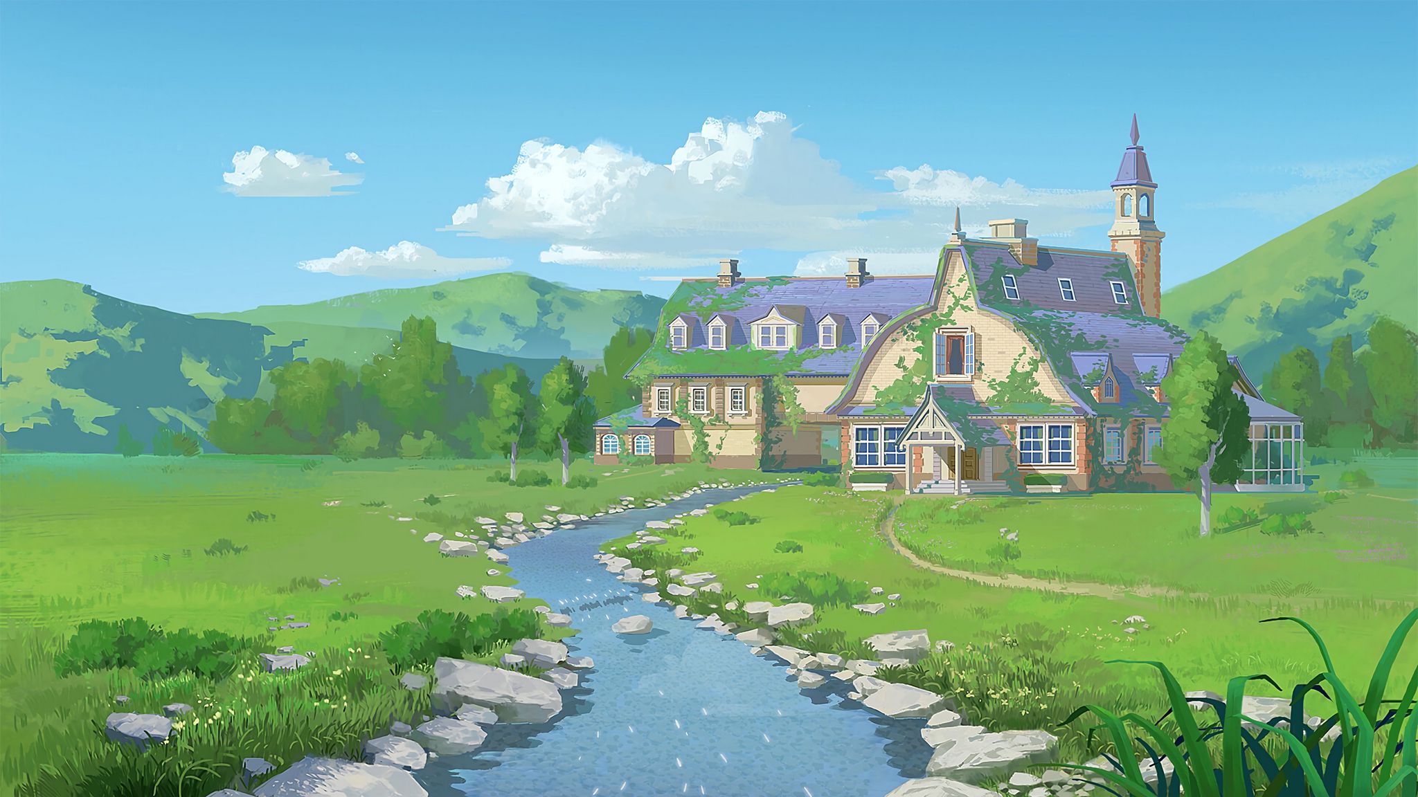 Download wallpaper 2048x1152 house
