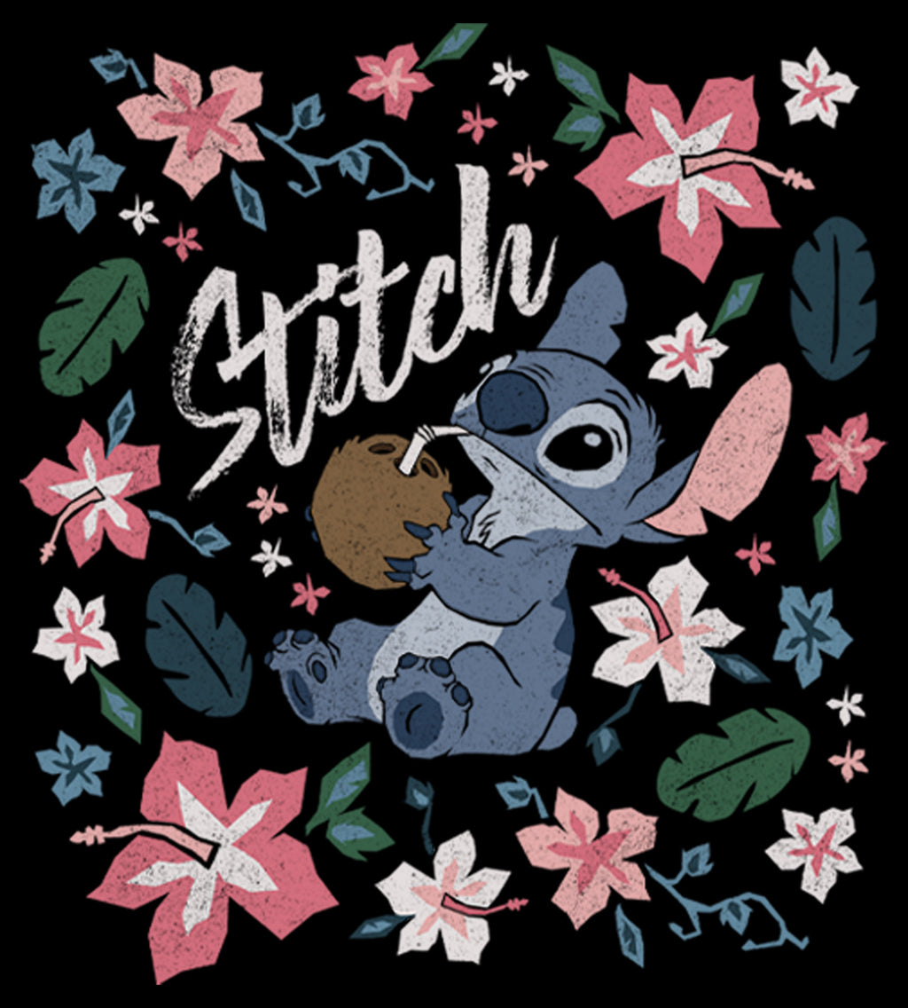 Stitch Flowers And A Coconut T Shirt