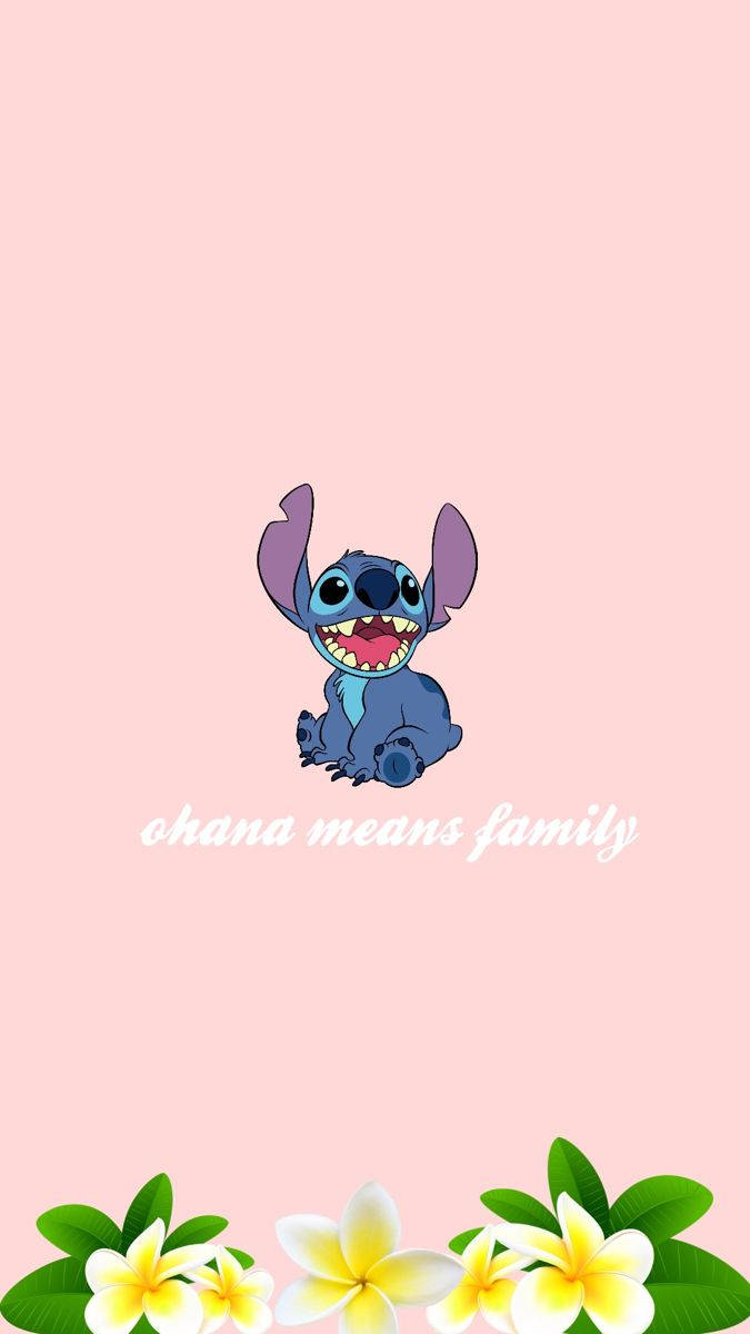 Pink Floral Aesthetic Stitch Ohana