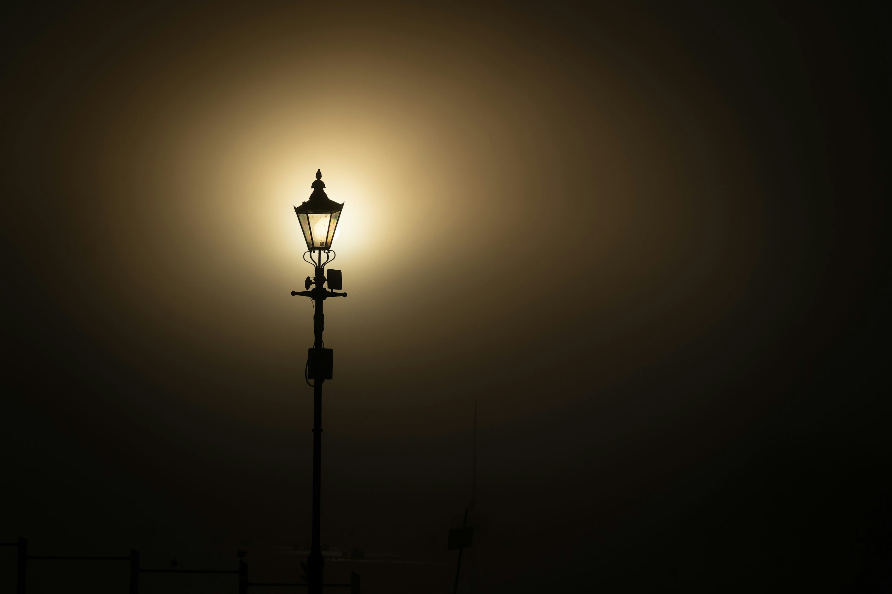 Street Lamp In Fog Picture. Download Free Image
