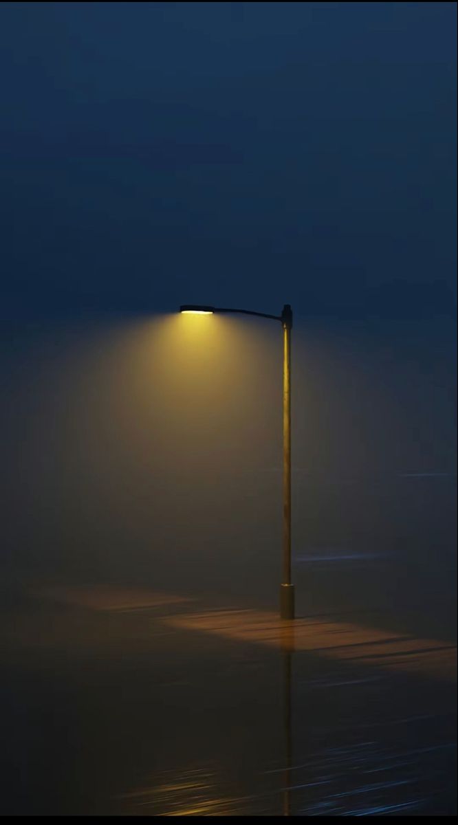 Street Light in the Foggy Night