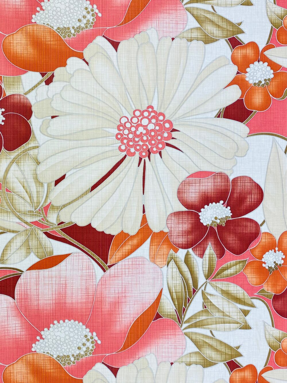 Colorful Floral Wallpaper Pink