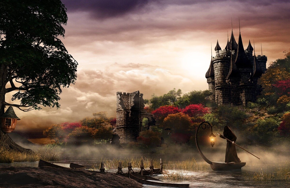 Photo Wall Mural MYSTIC CASTLE SCENE