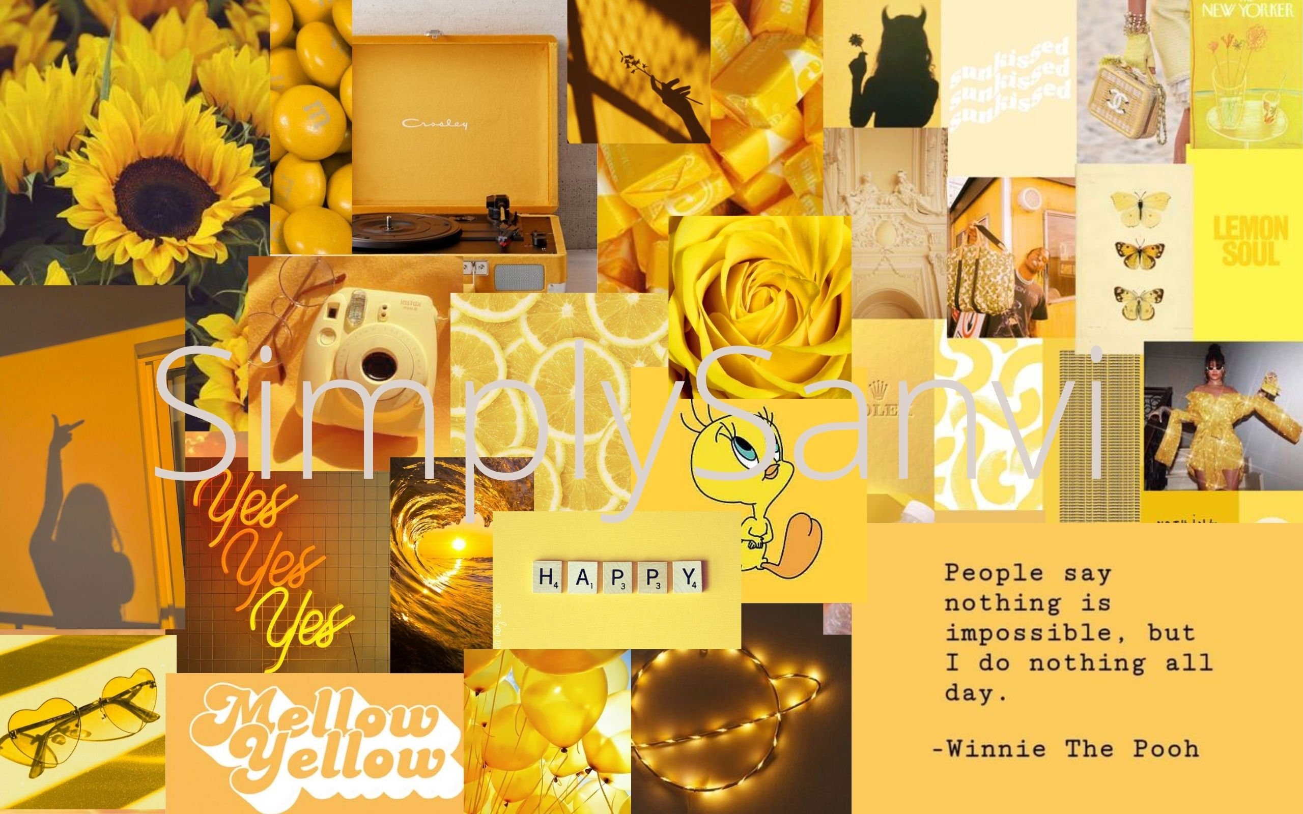 Yellow Aesthetic Collage