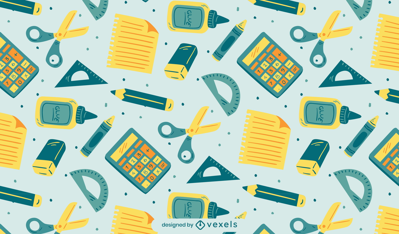 School Supplies Education Pattern