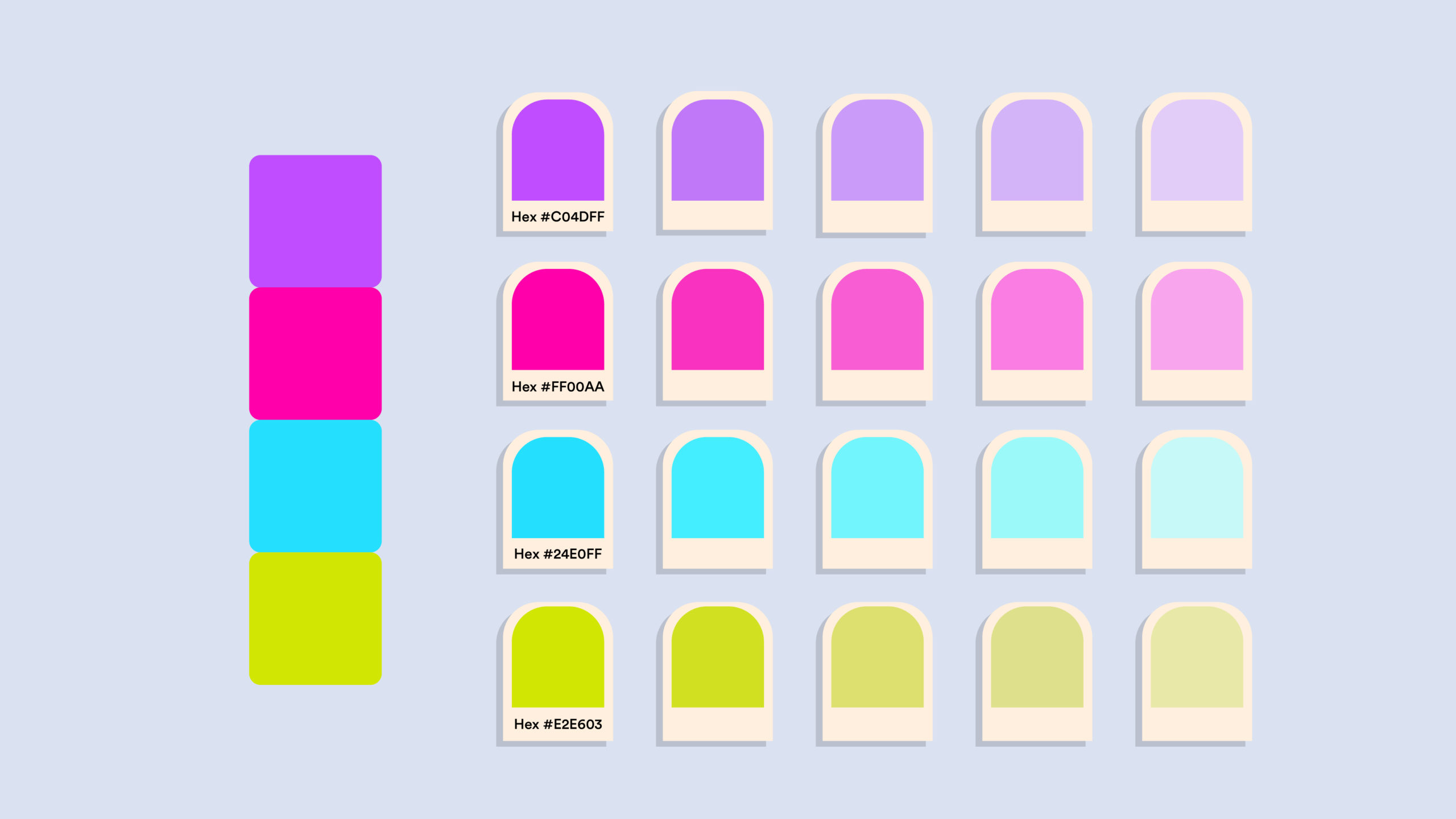 Bright Neon Color Palettes
