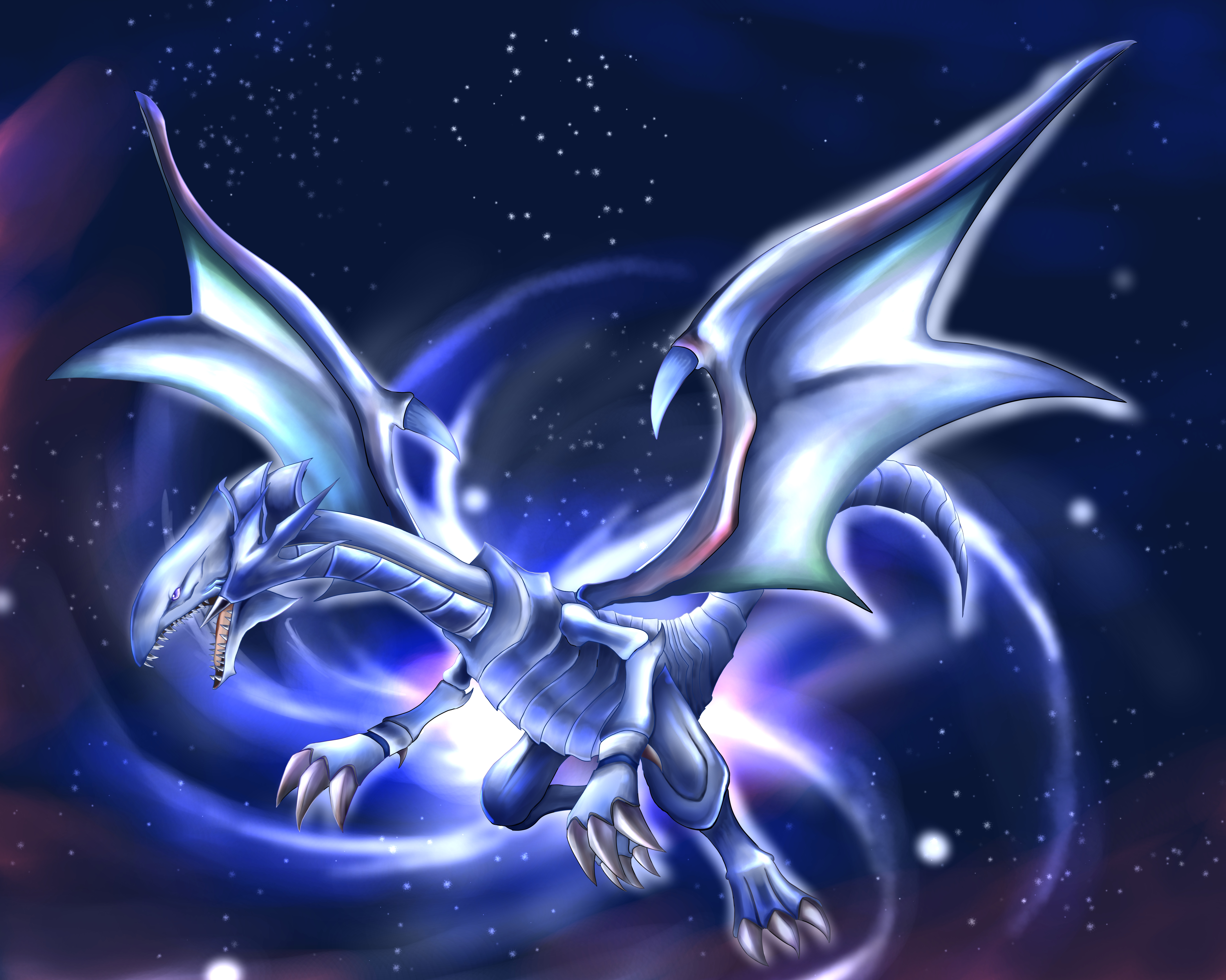 Download Blue Eyes White Dragon Anime Yu Gi Oh! 4k Ultra HD Wallpaper