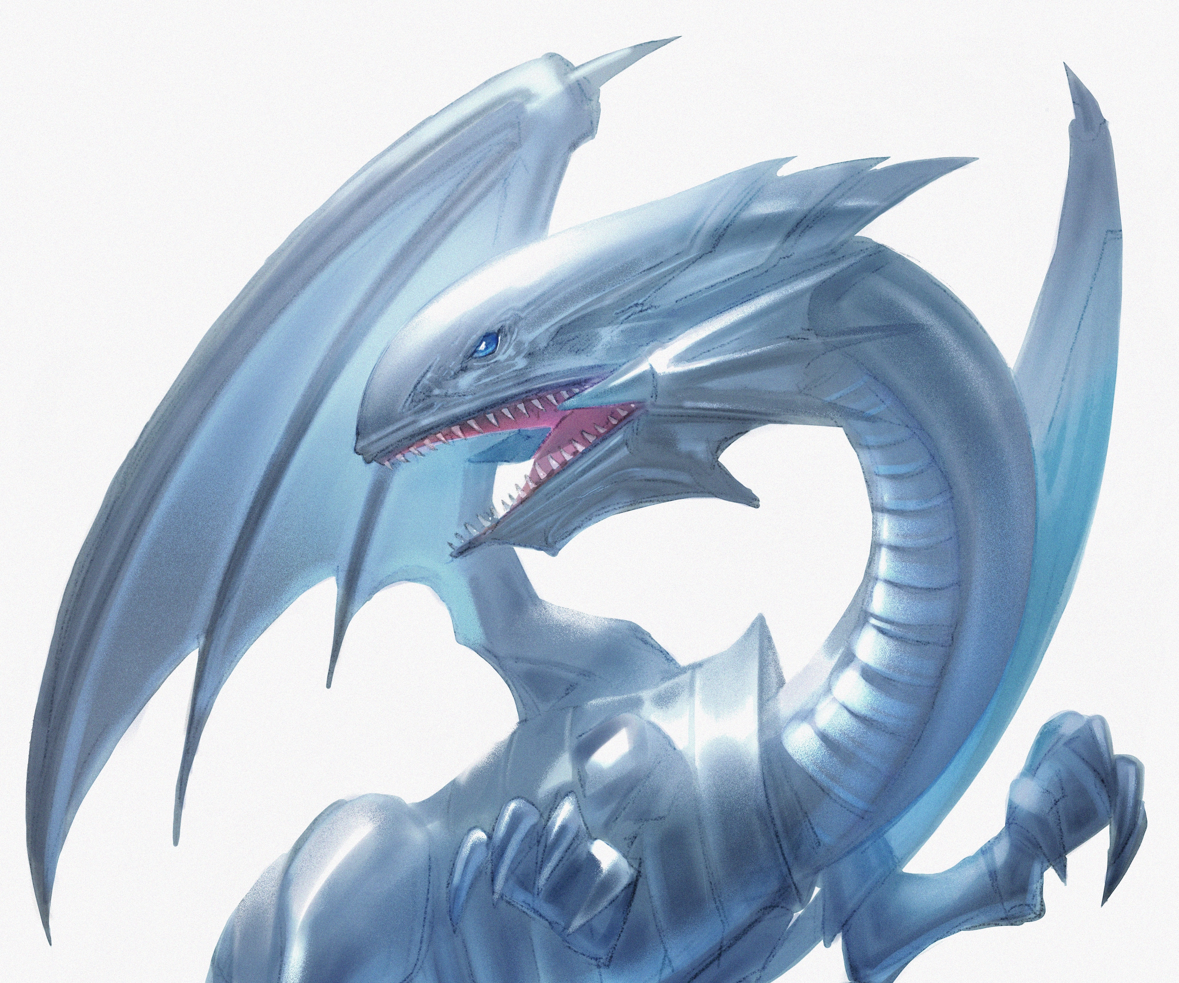 Download Blue Eyes White Dragon Anime Yu Gi Oh! 4k Ultra HD Wallpaper