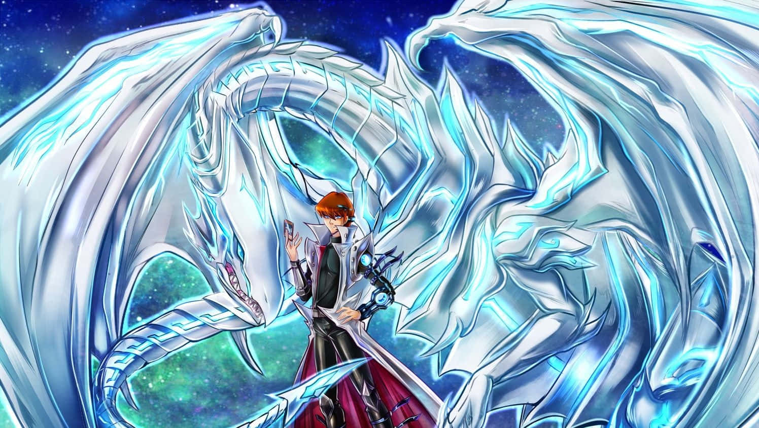 Blue eyes white dragon wallpaper new