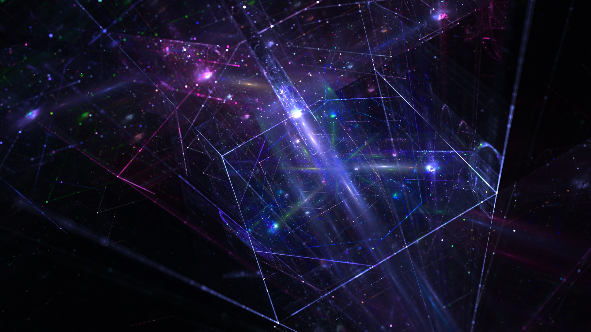 Purple Geometric Glow HD Wallpaper