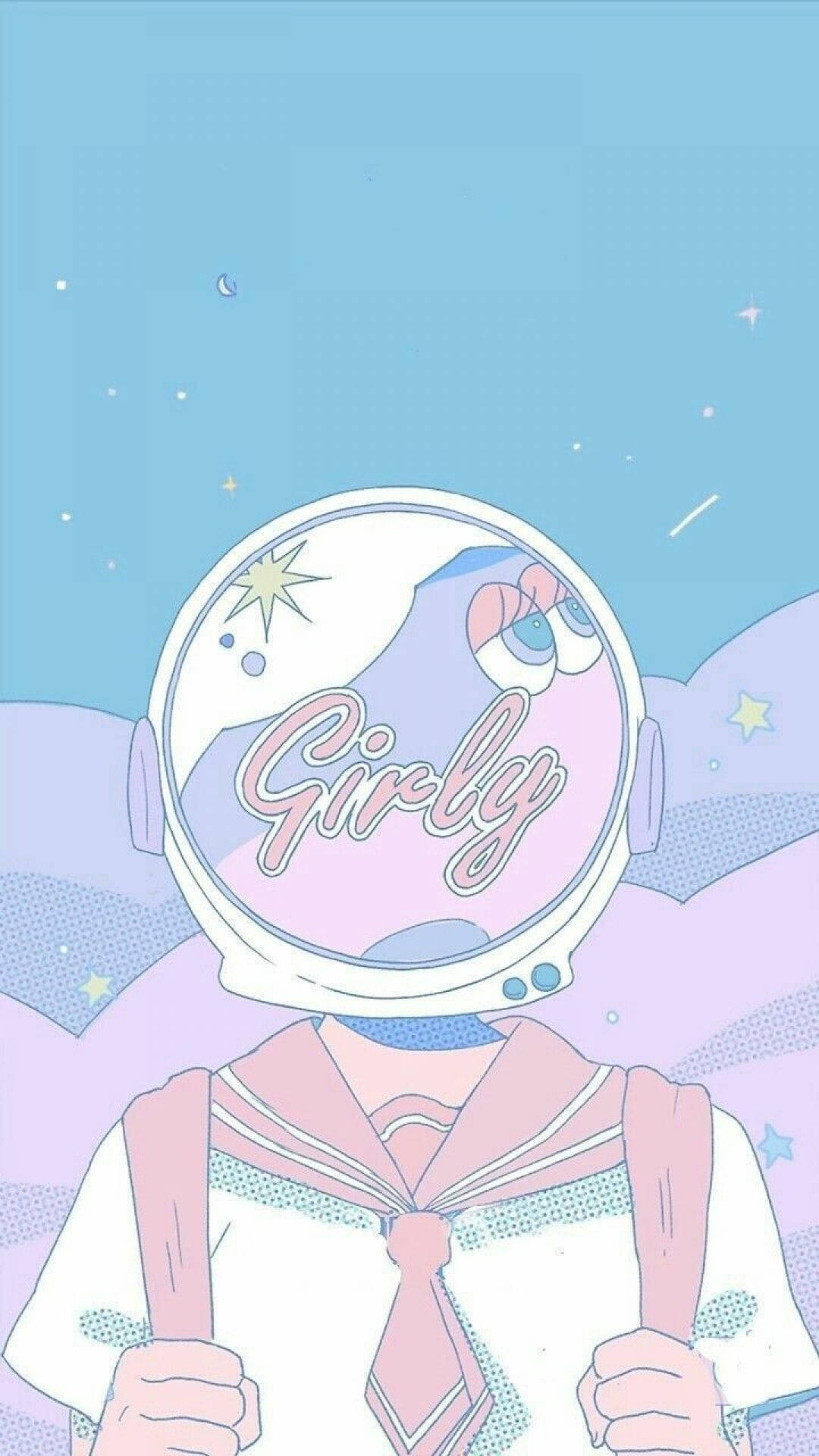 Space Themed Pretty Aesthetic Wallpaper