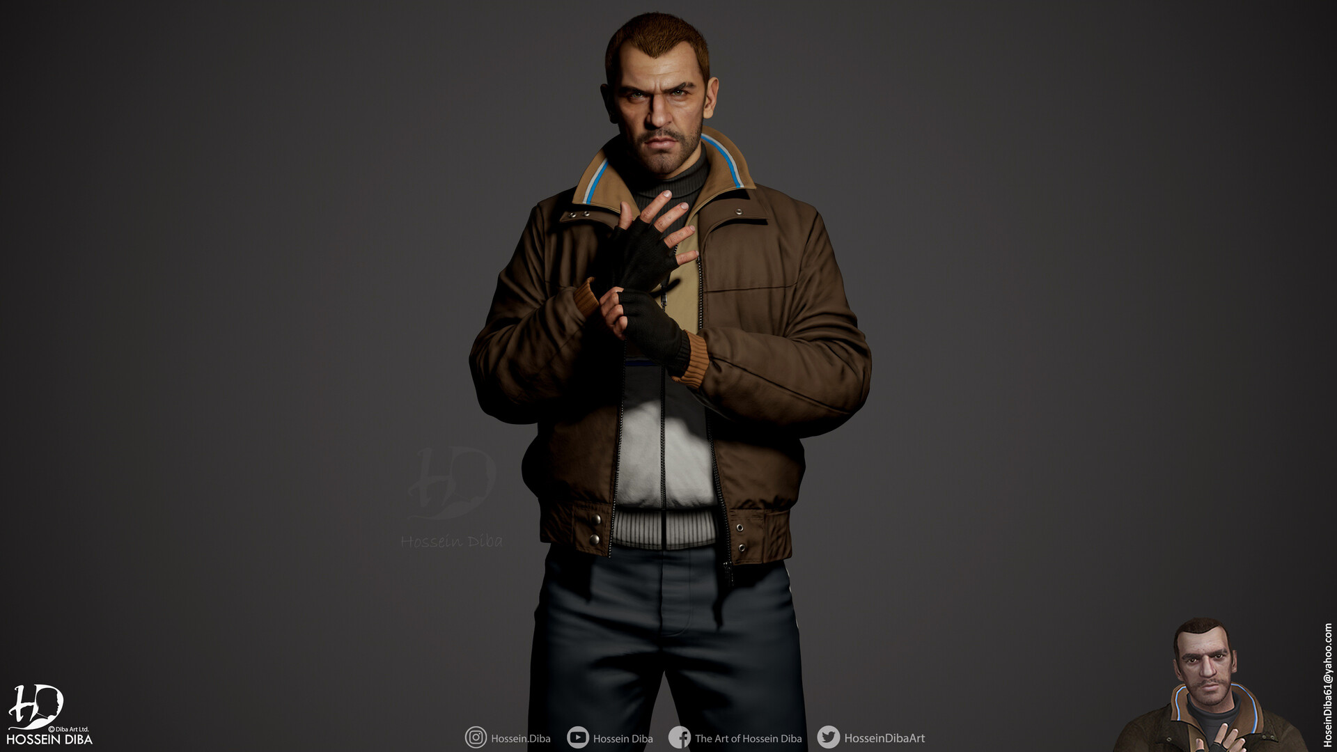Hossein Diba Model of Niko Bellic
