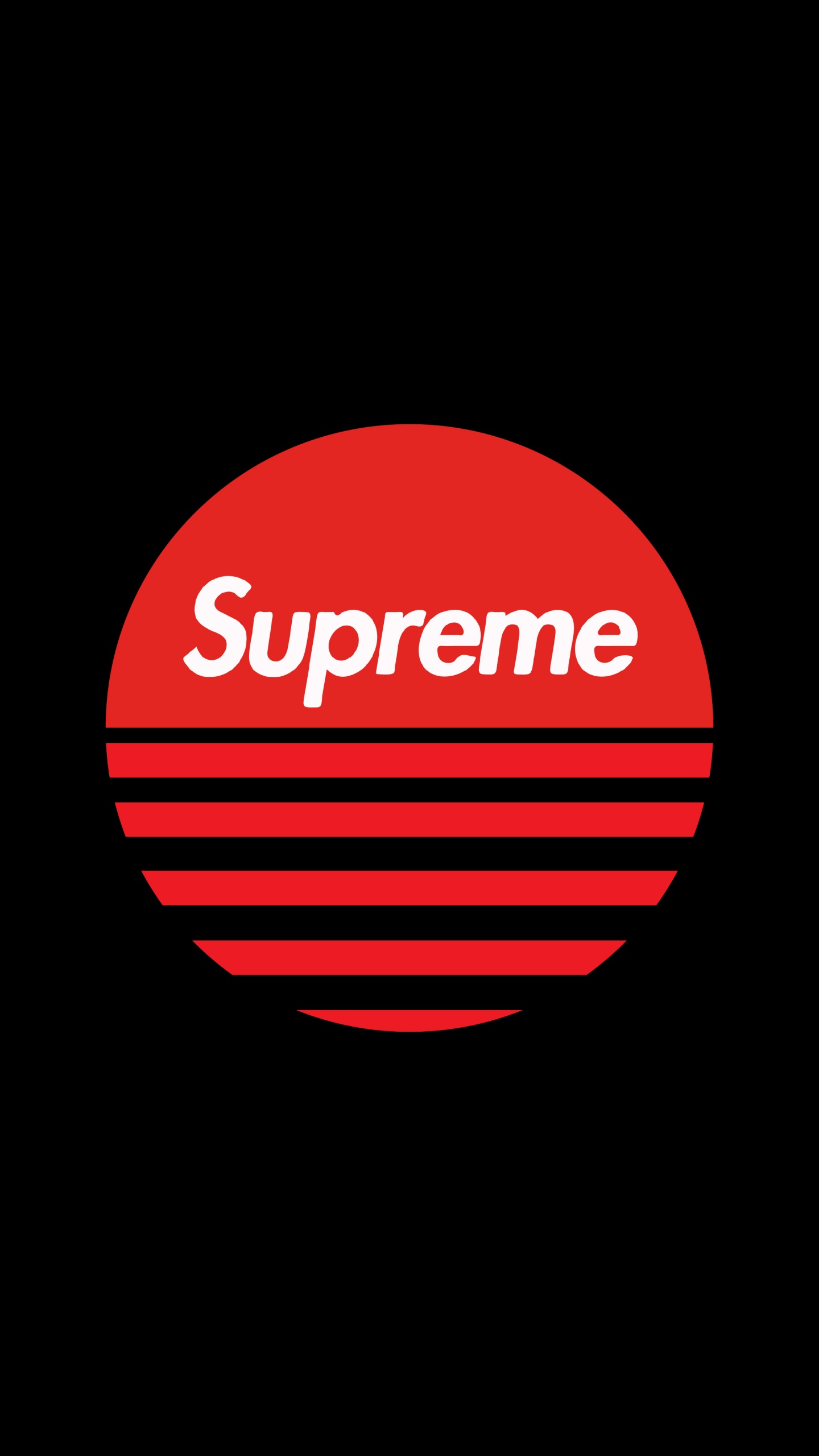 Supreme Wallpaper 4K, Sun, Black