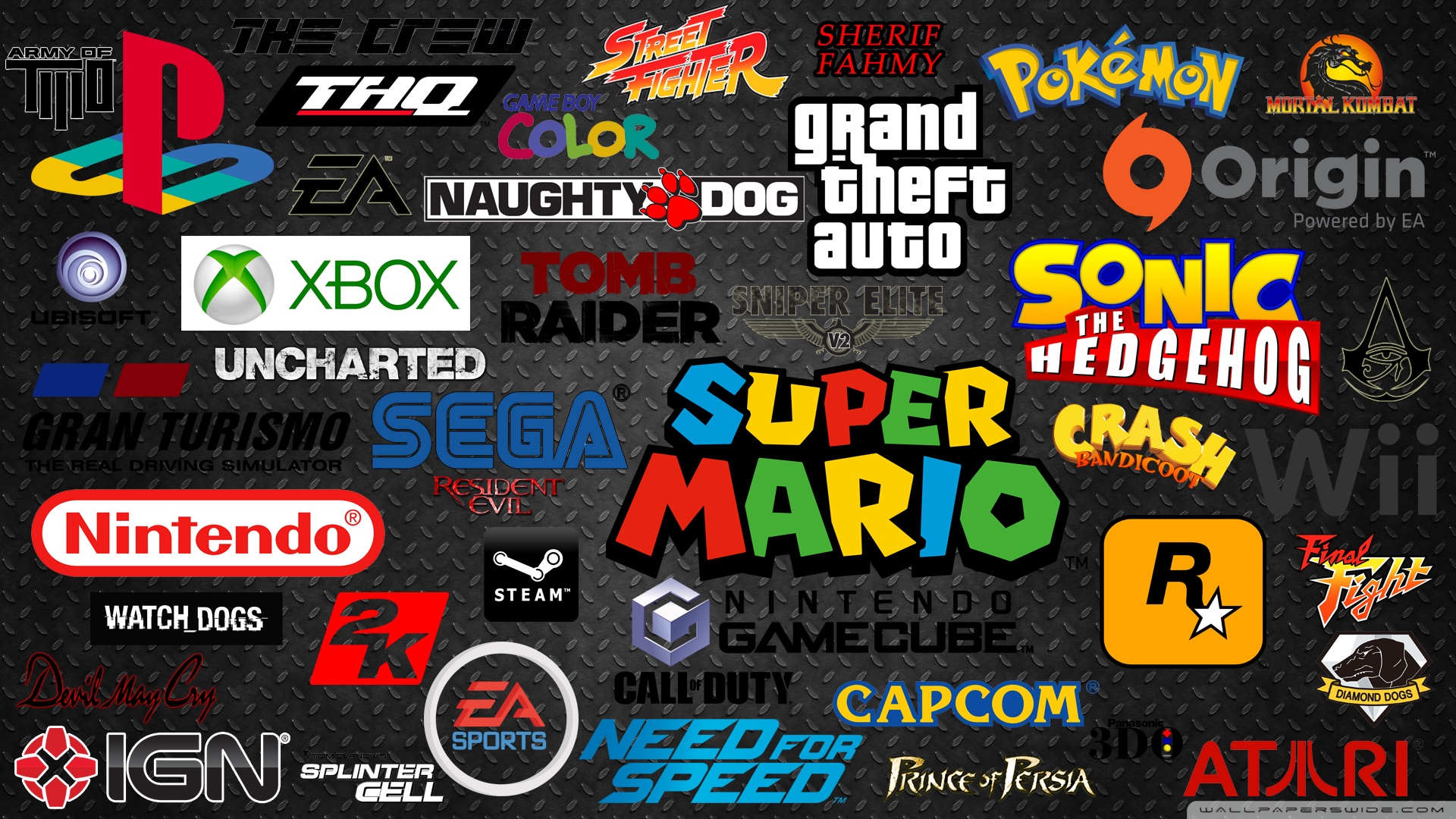 Video Games Logos 4K UHD Wallpaper