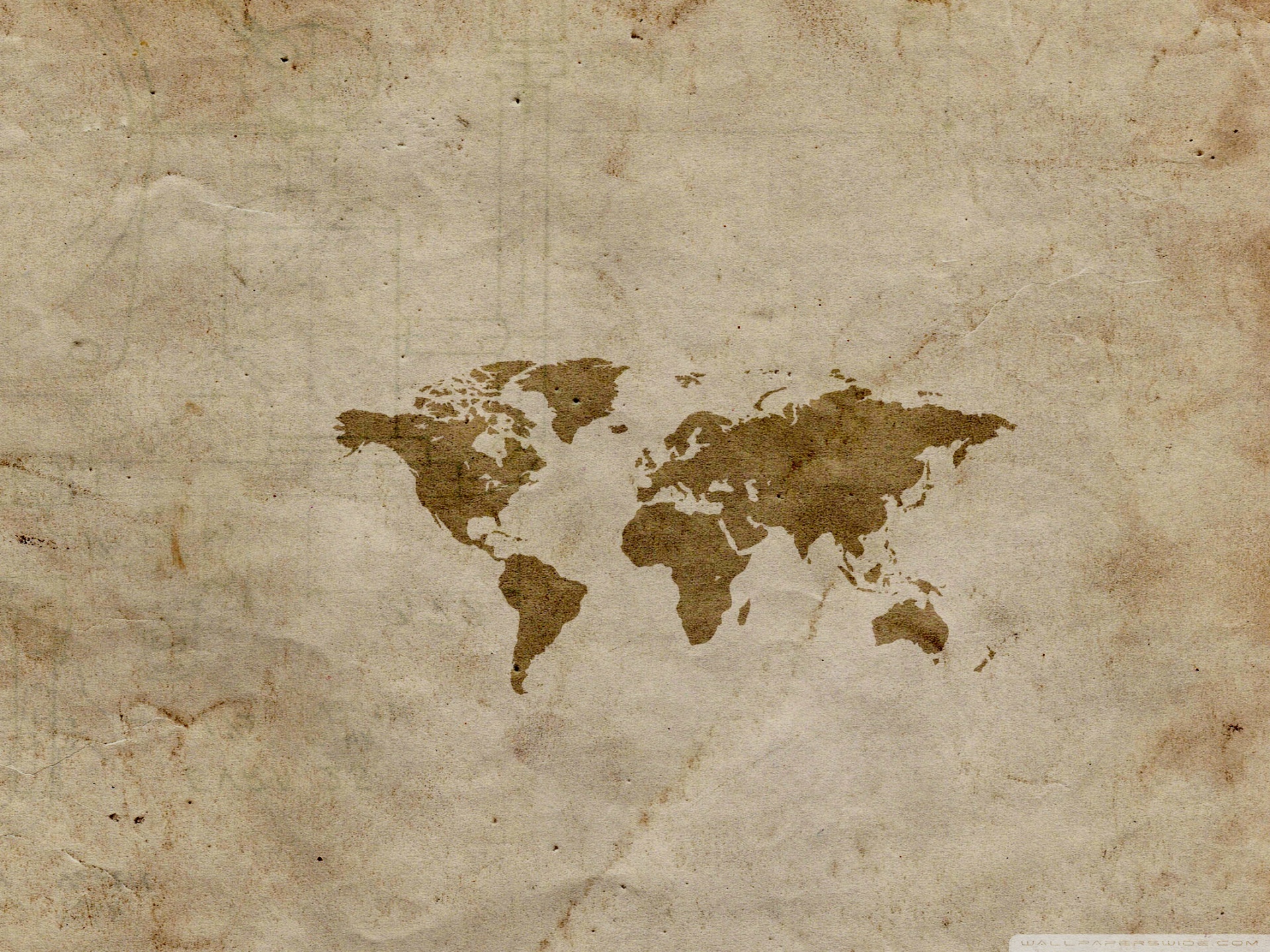 Vintage World Map 4K UHD Wallpaper