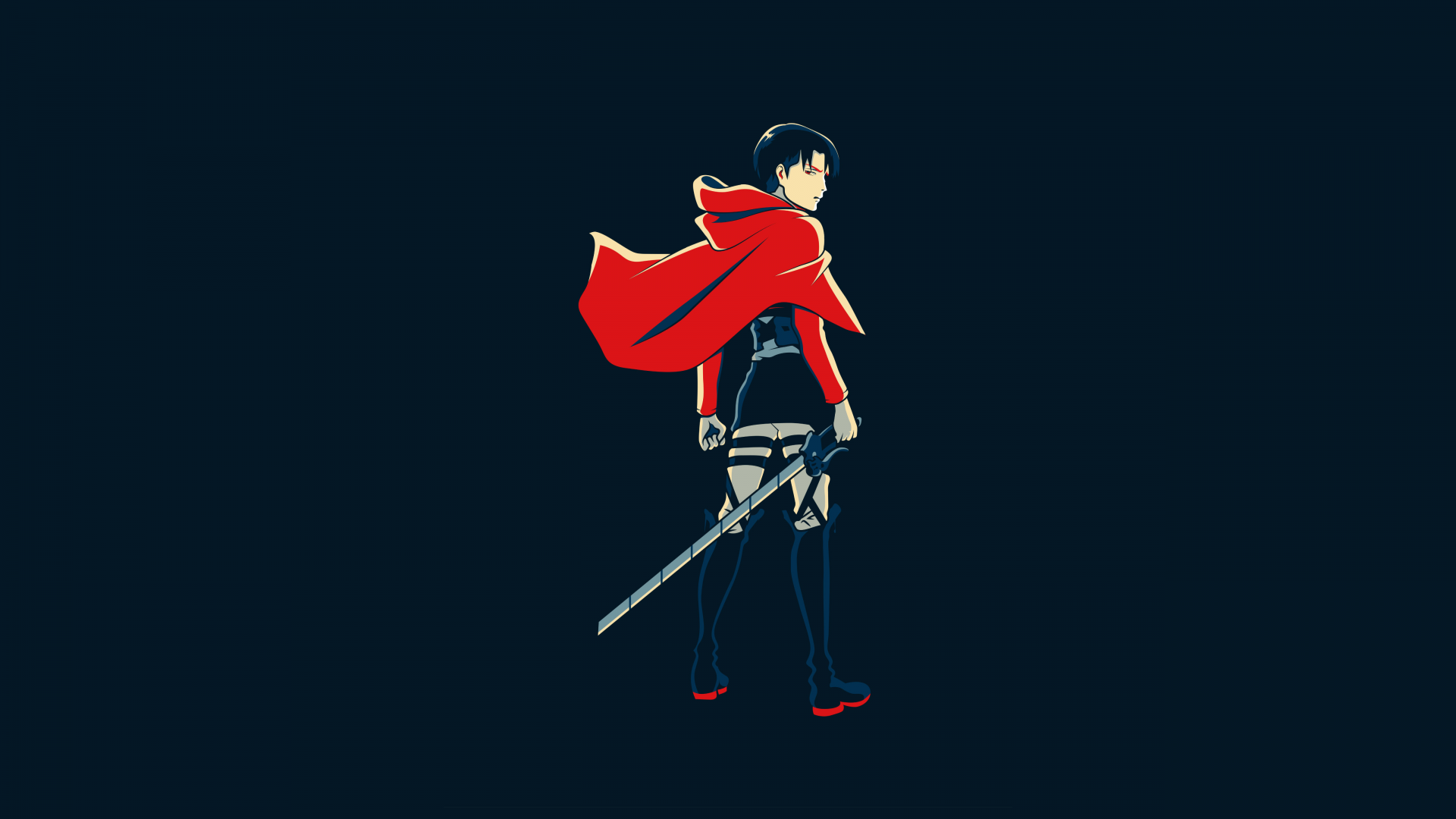 Levi Ackerman Wallpaper 4K, Minimalist