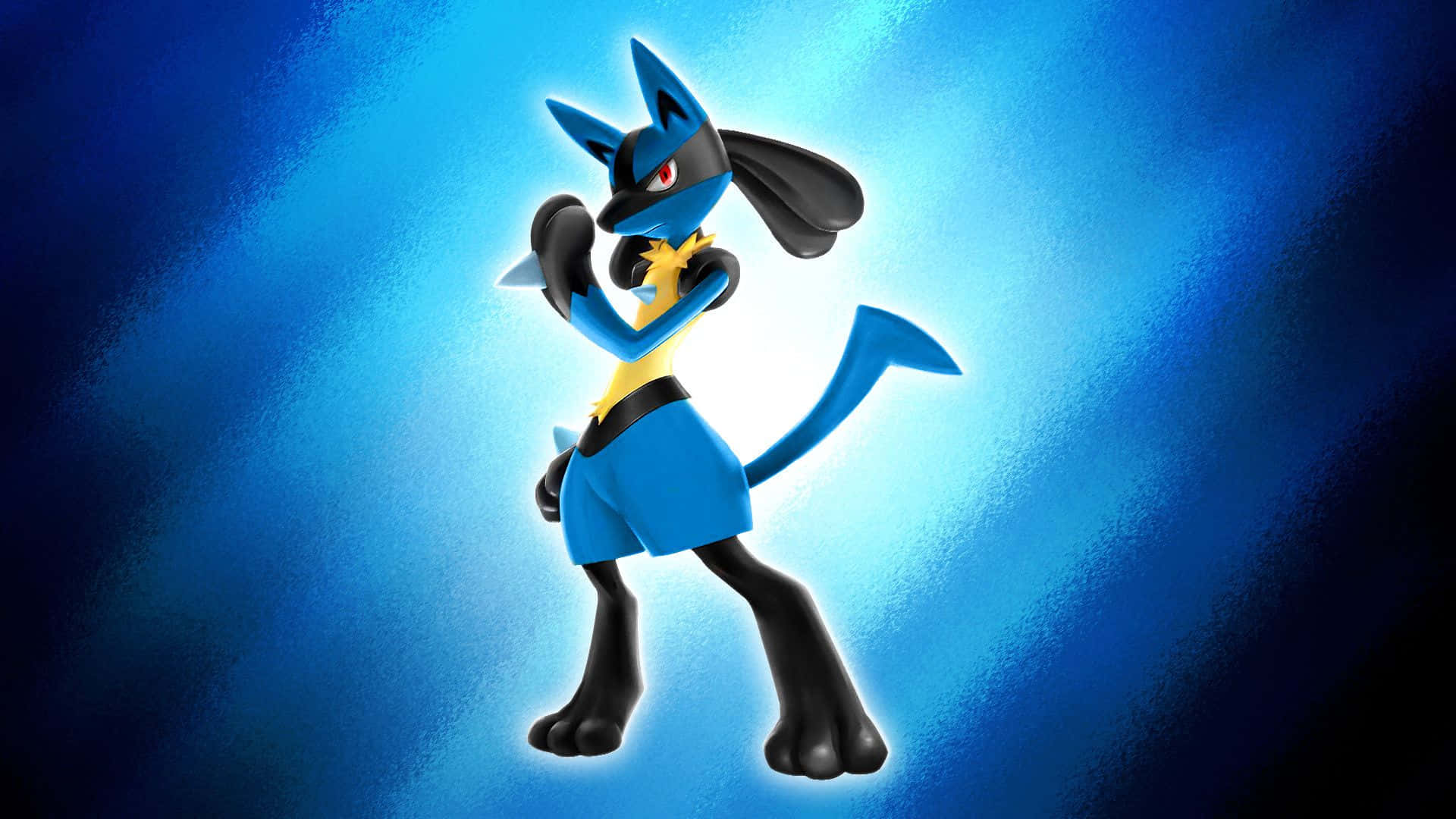 Blue Gradient Pokemon Lucario Wallpaper