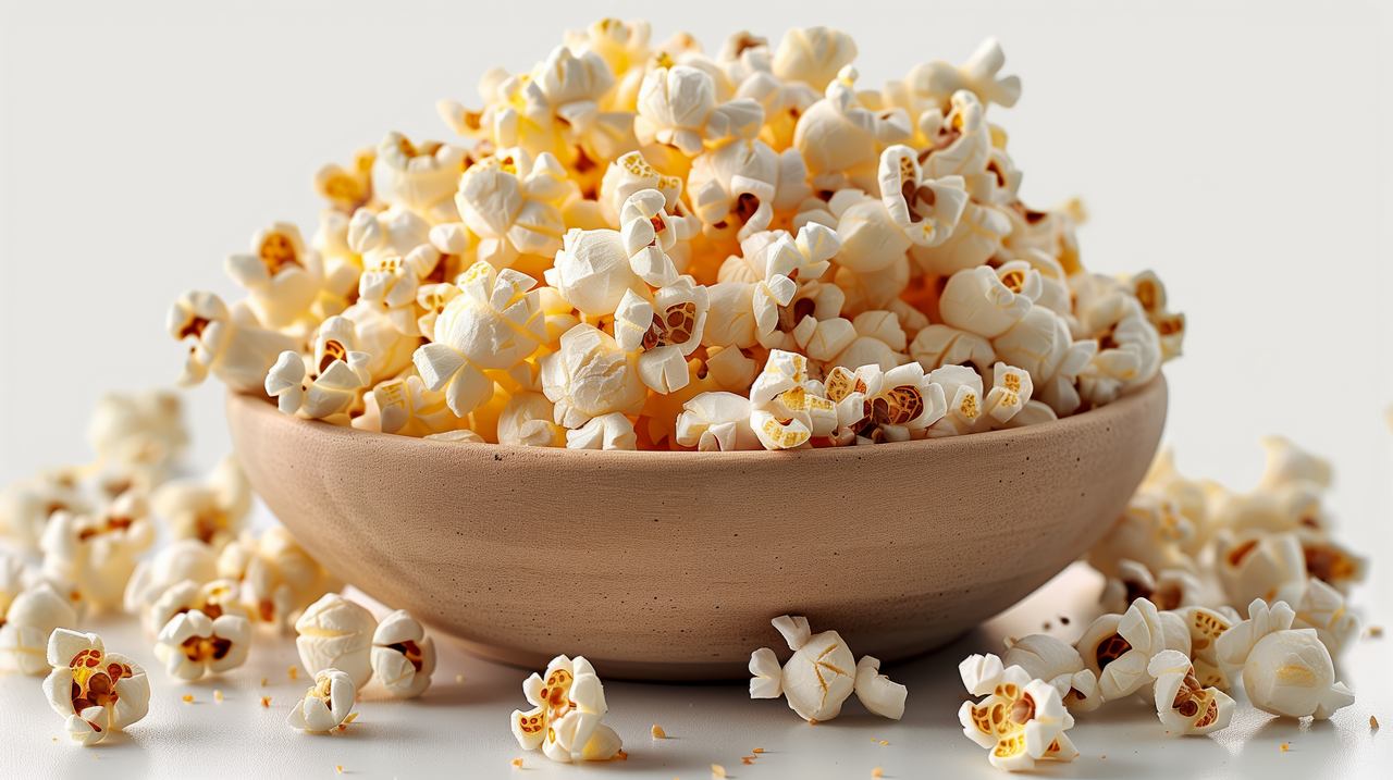 Popcorn Stock Image (Snack, White)