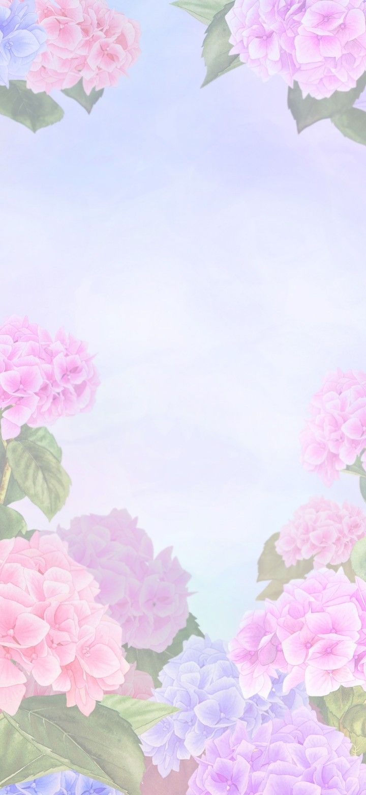 Pink and Blue Flower Phone Wallpaper