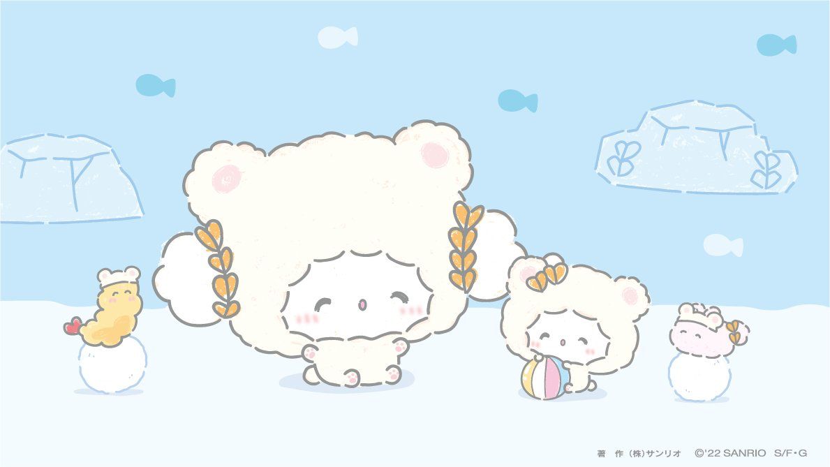 Cute laptop wallpaper, Sanrio hello