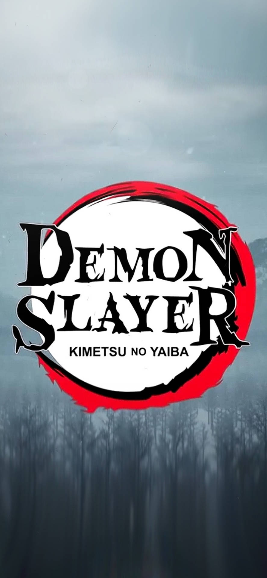 Demon Slayer Logo Gray Background