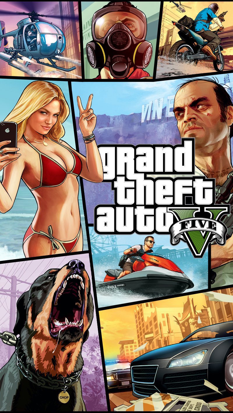 Grand Theft Auto V (GTA 5) Poster Wallpaper for iPhone and Mobile Phone
