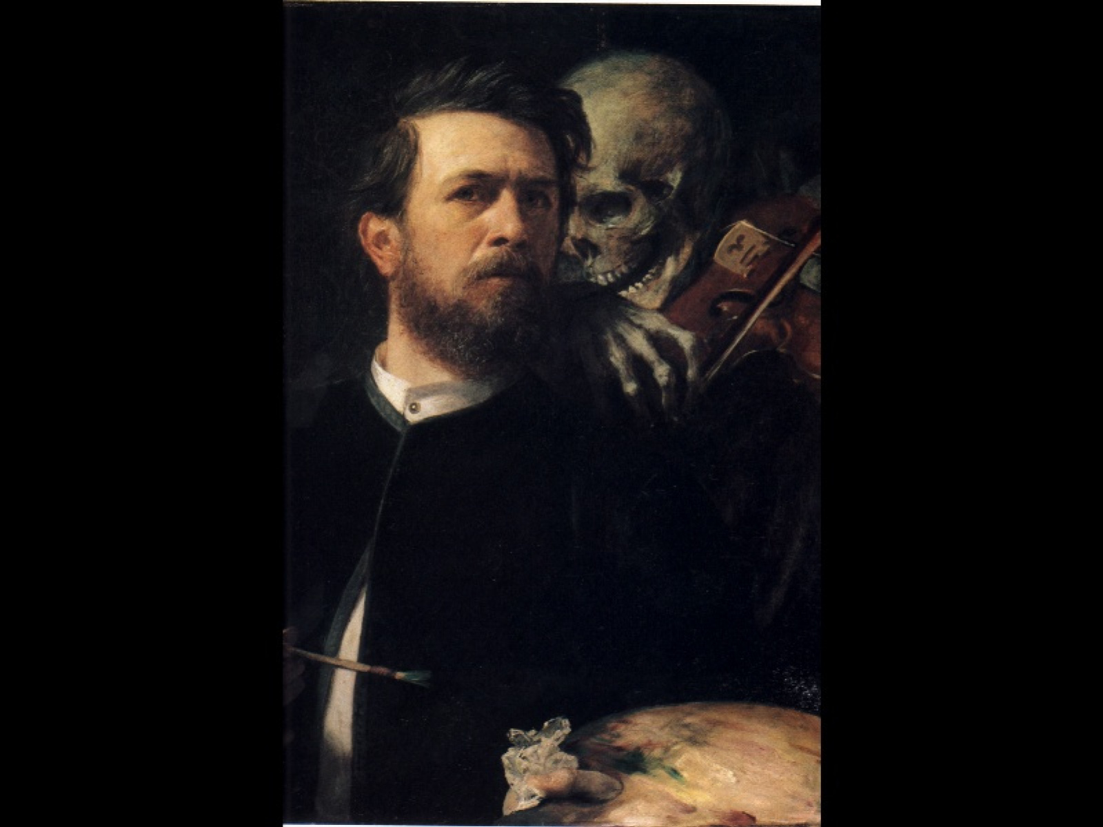 Arnold Böcklin Self portrait with Death
