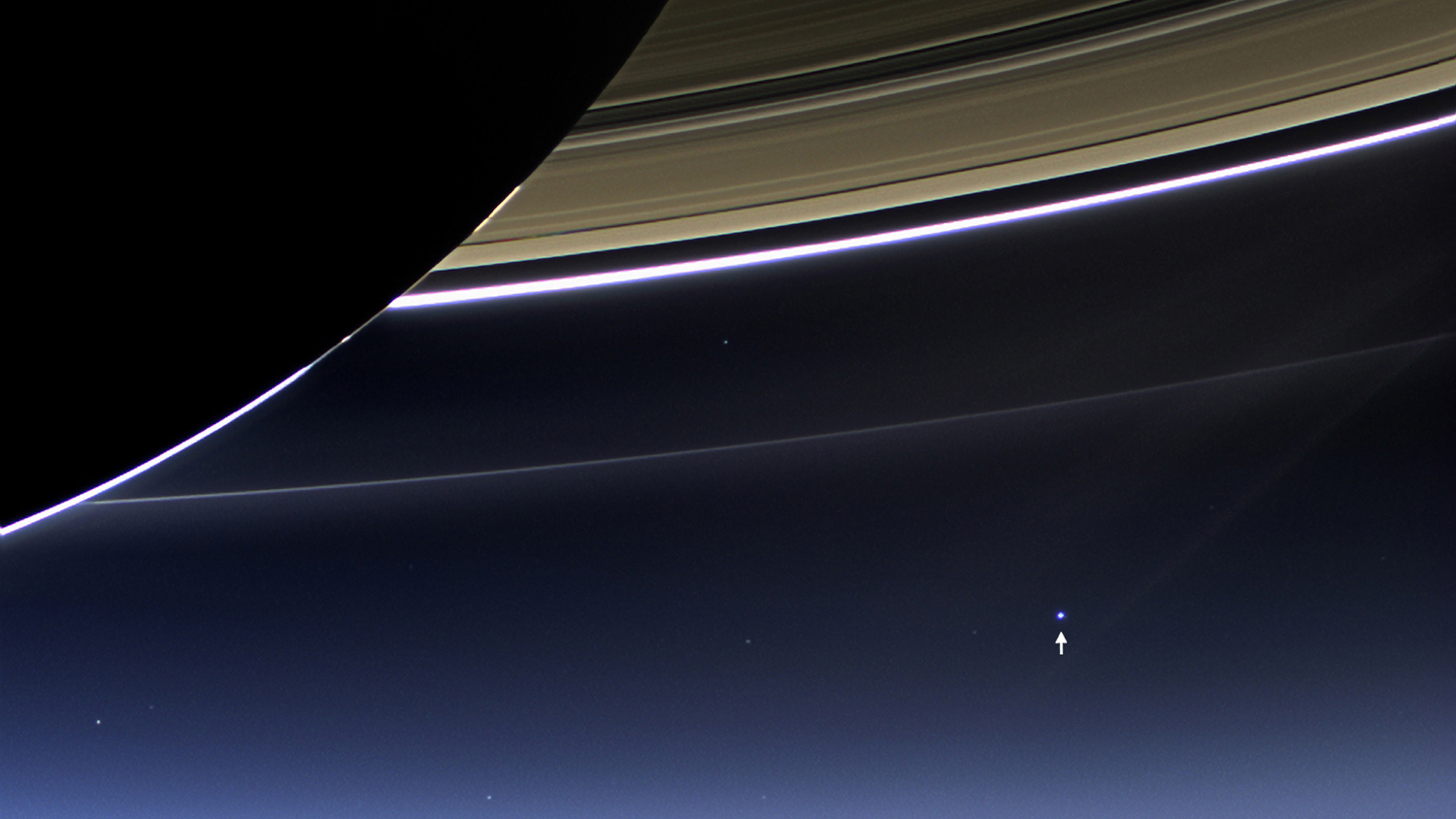 Earth & Moon from Saturn, Mercury