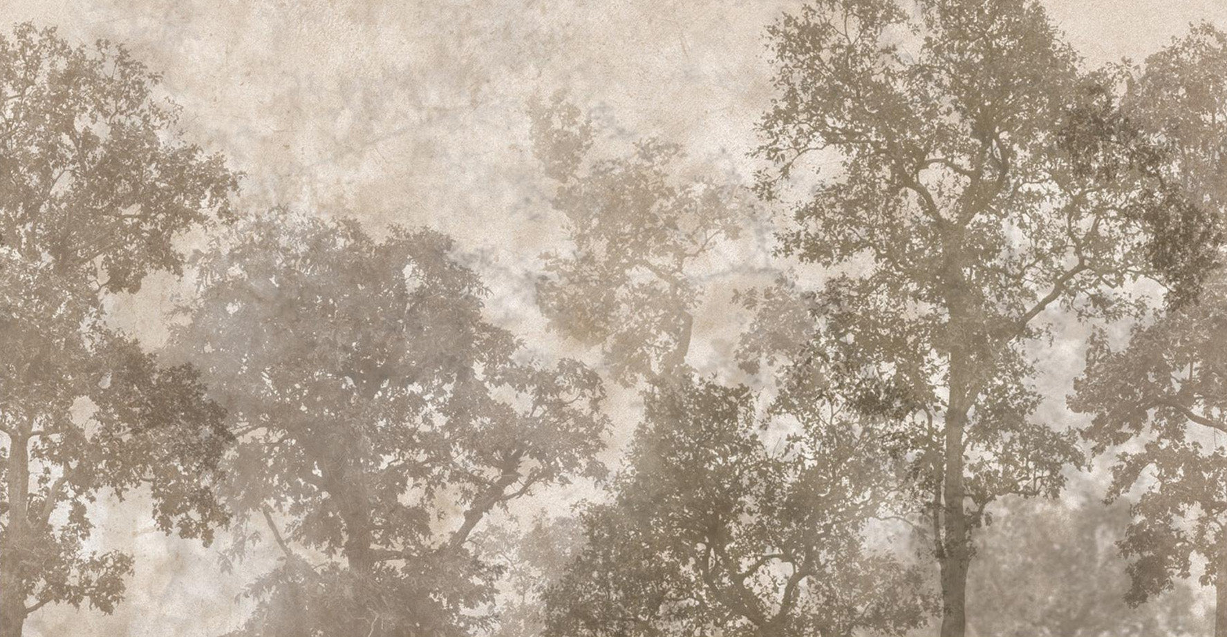 Vintage Trees Scenic Wall Mural, Light