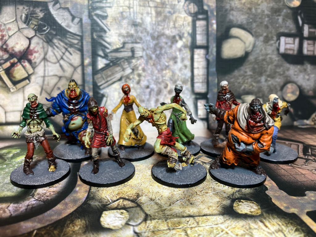 few zombies from Zombicide Black Plague