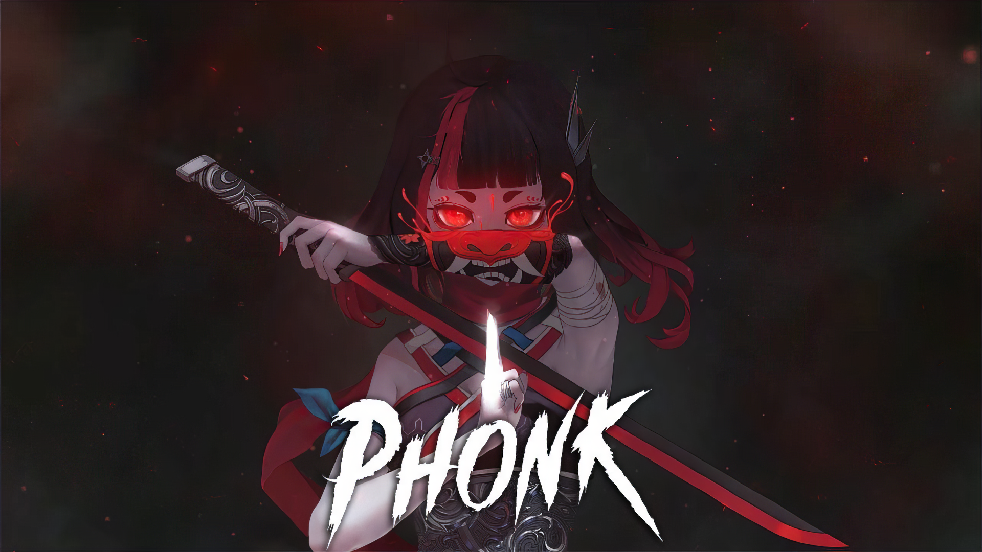 Phonk Ninja: Dark Anime HD Wallpaper