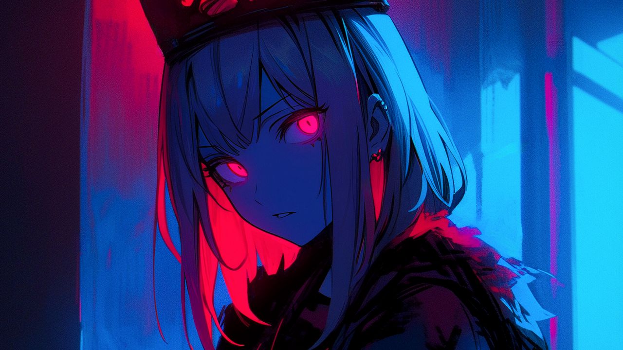 Wallpaper girl, queen, crown, anime