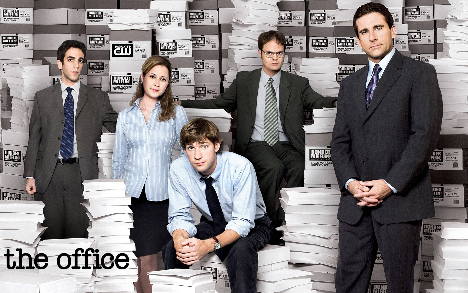 Download The Office Cast Stack Of