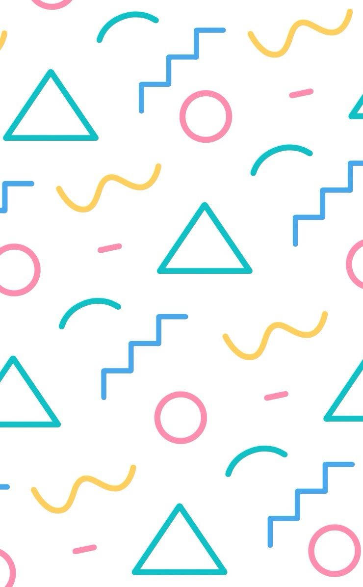 90s Minimalist Pastel Pattern Wallpaper