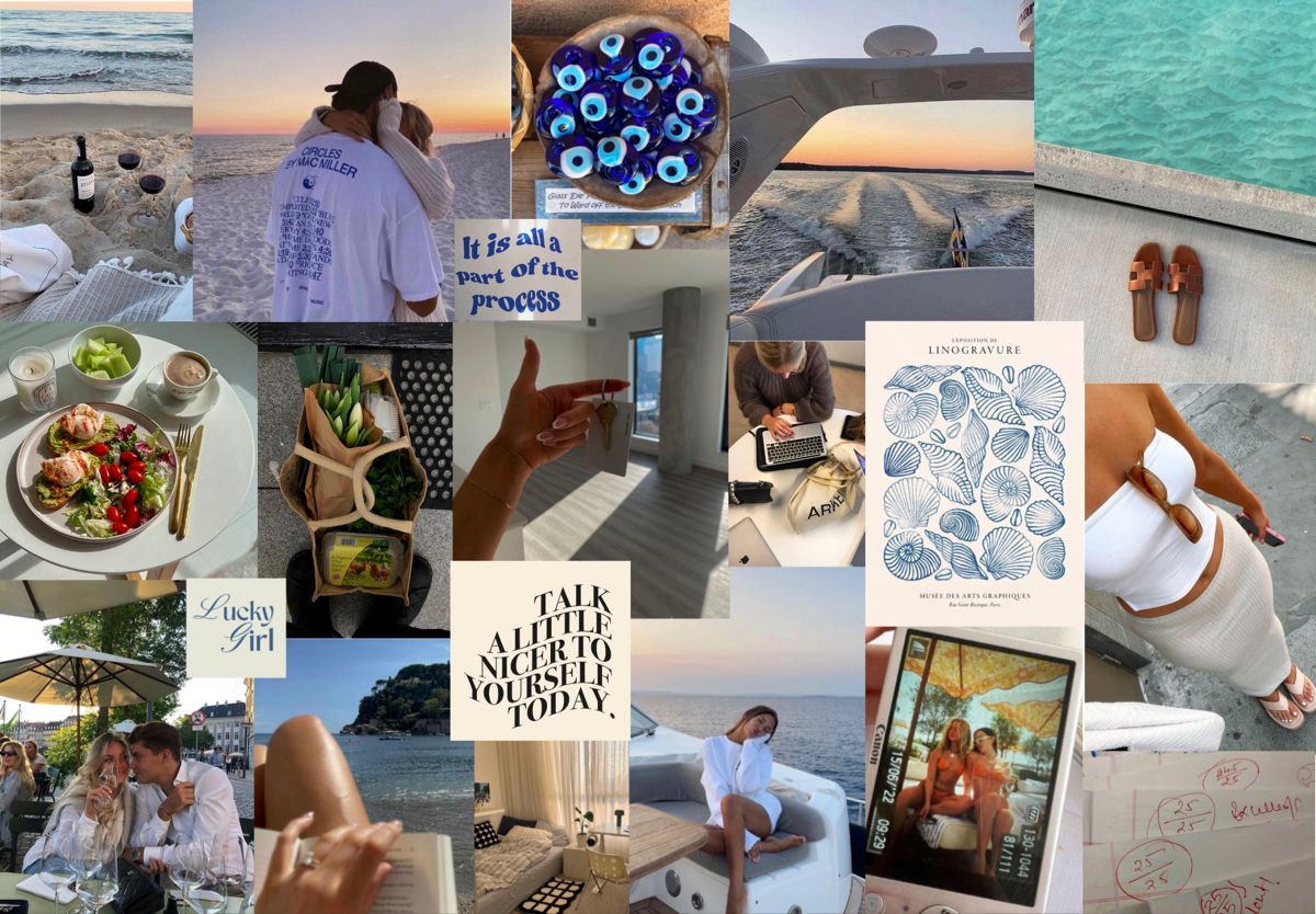 Summer aesthetic wallpaper vision board for ipad