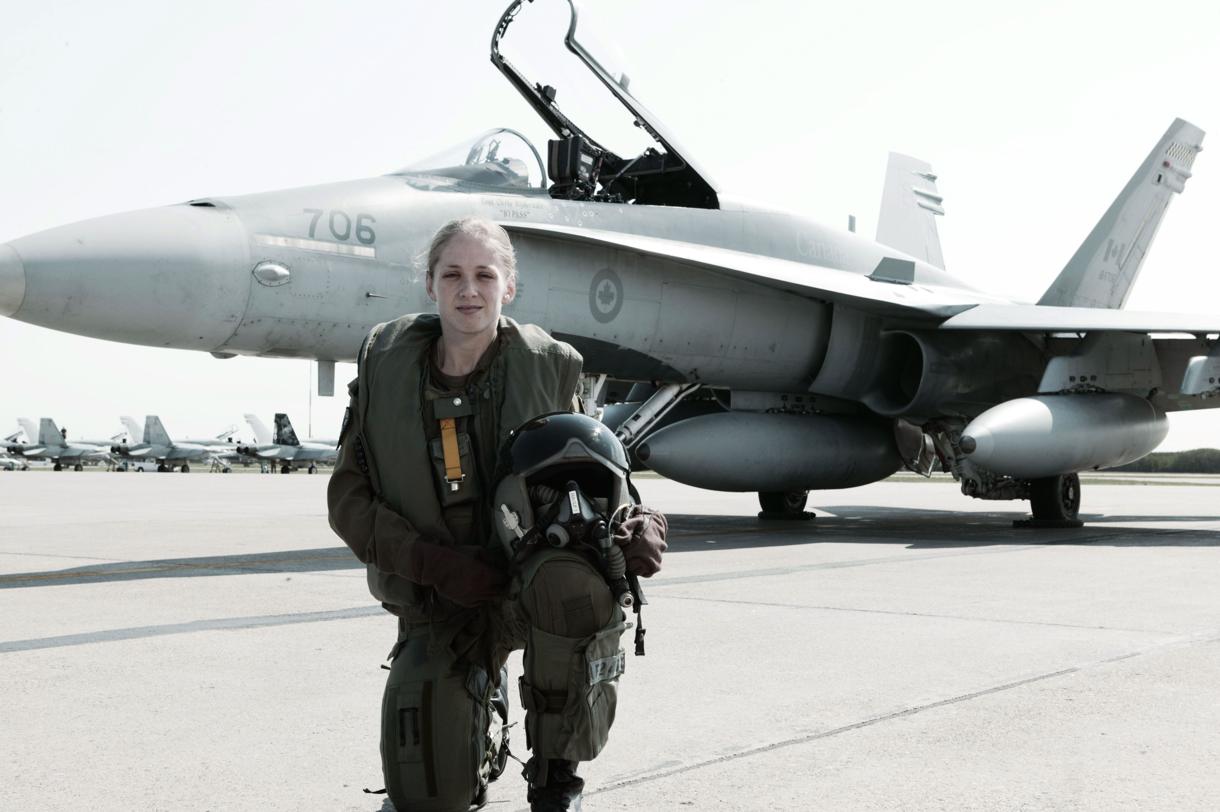McDonnell Douglas CF 18 Hornet And Pilot