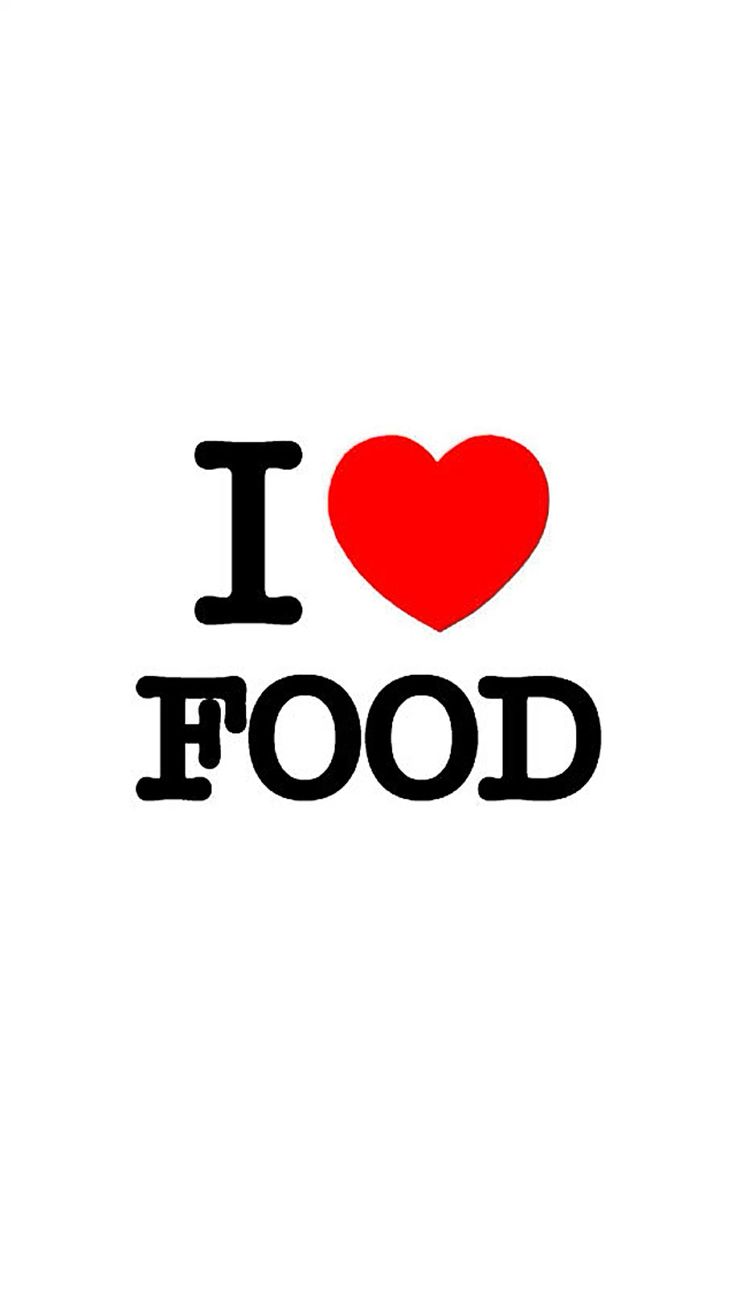 I Love Food Sticker for Cell Phone