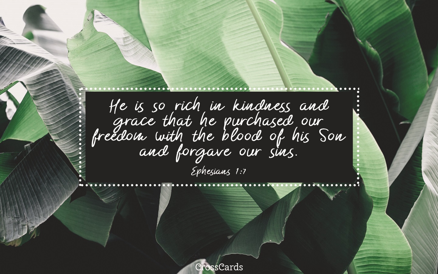 Ephesians 1:7 Wallpaper Leaves