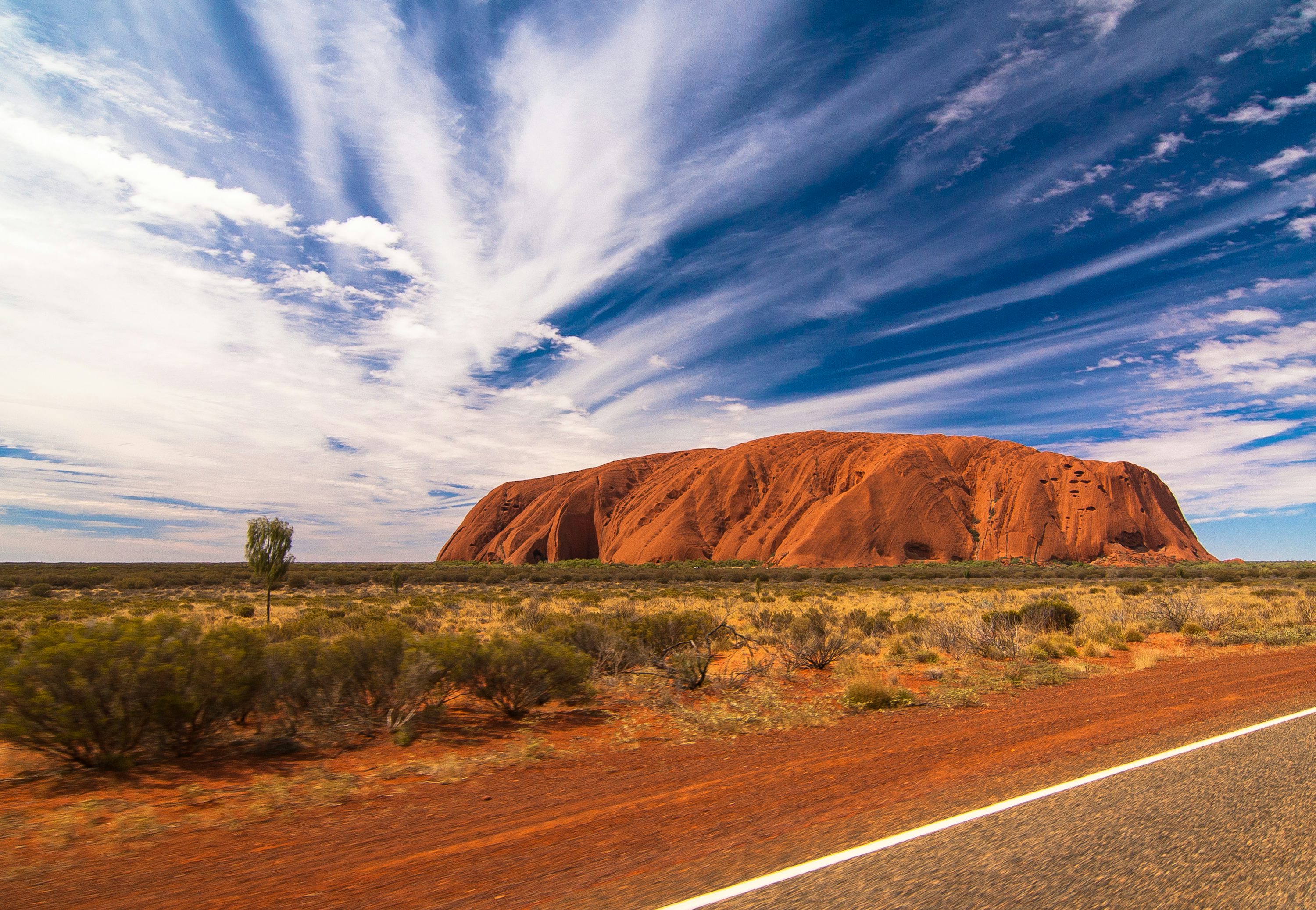 Landscape photography of mountain under