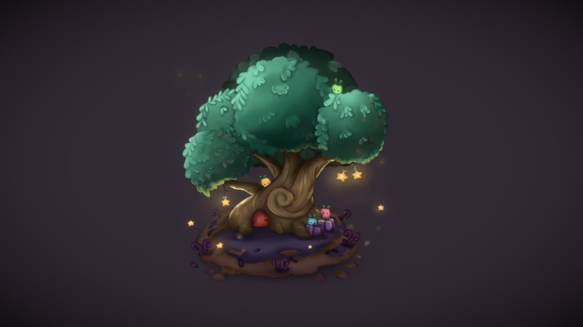 2.5D Junimo Starfruit Tree House