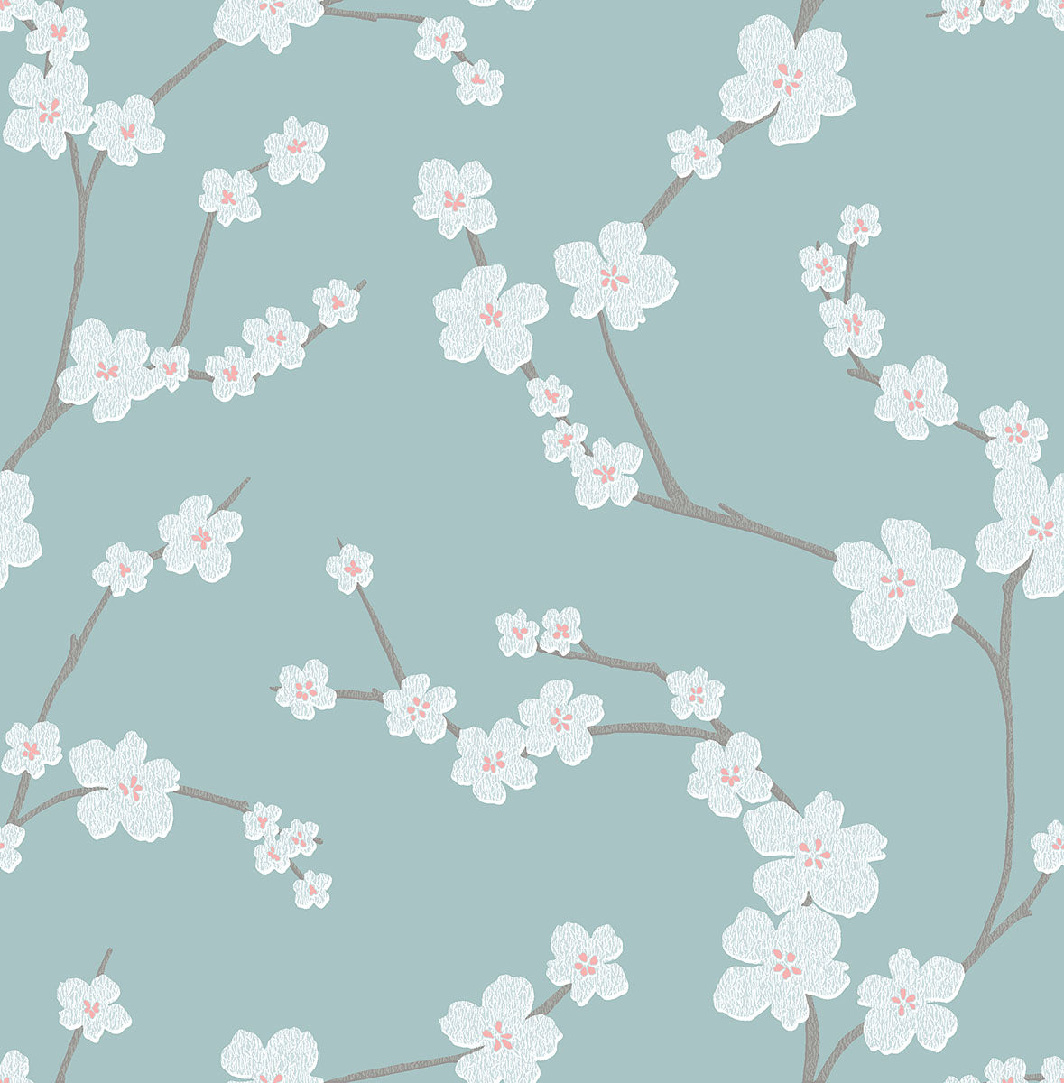 2764 24324 Sakura Turquoise Floral