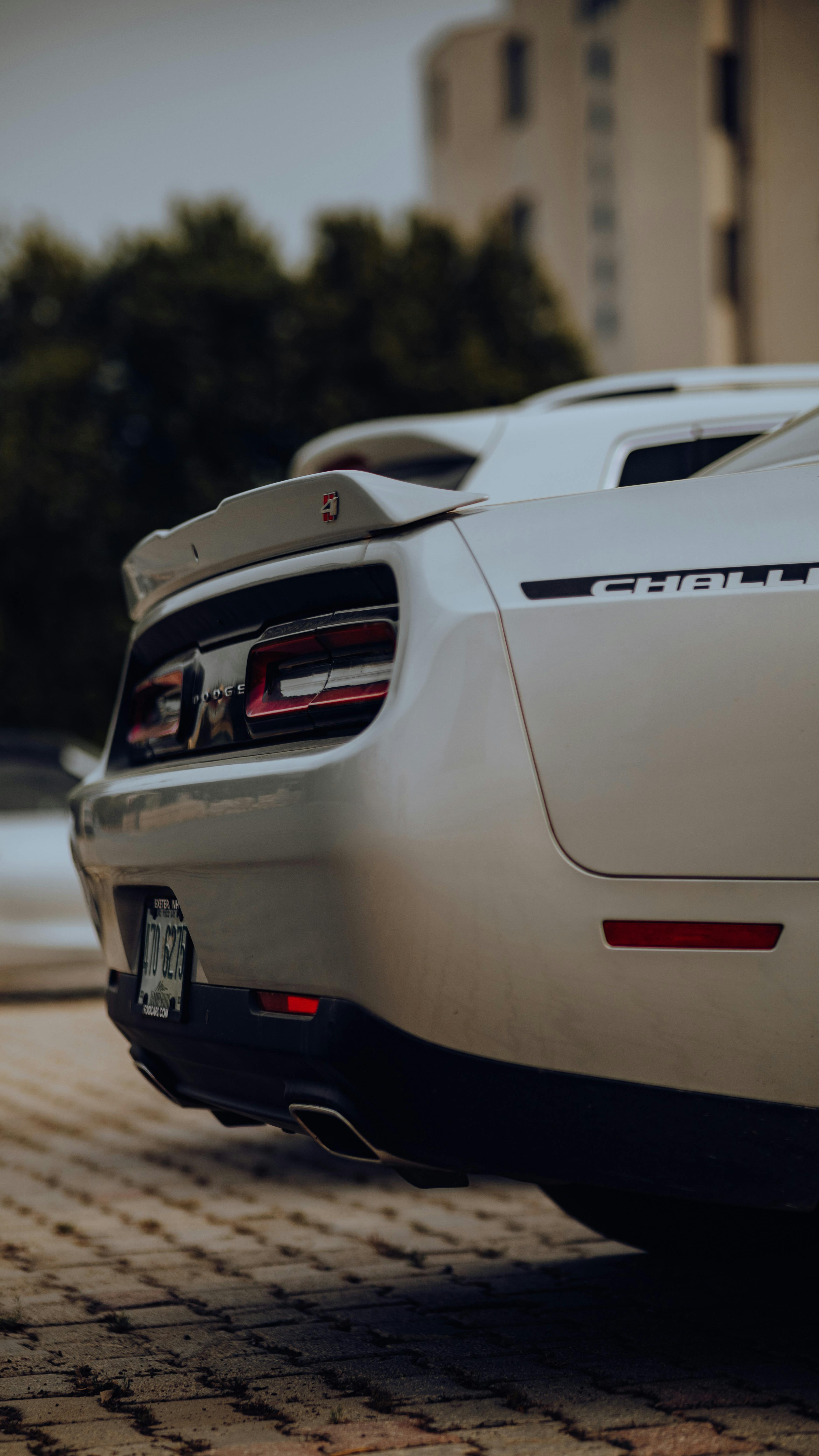 White Dodge Challenger · Free