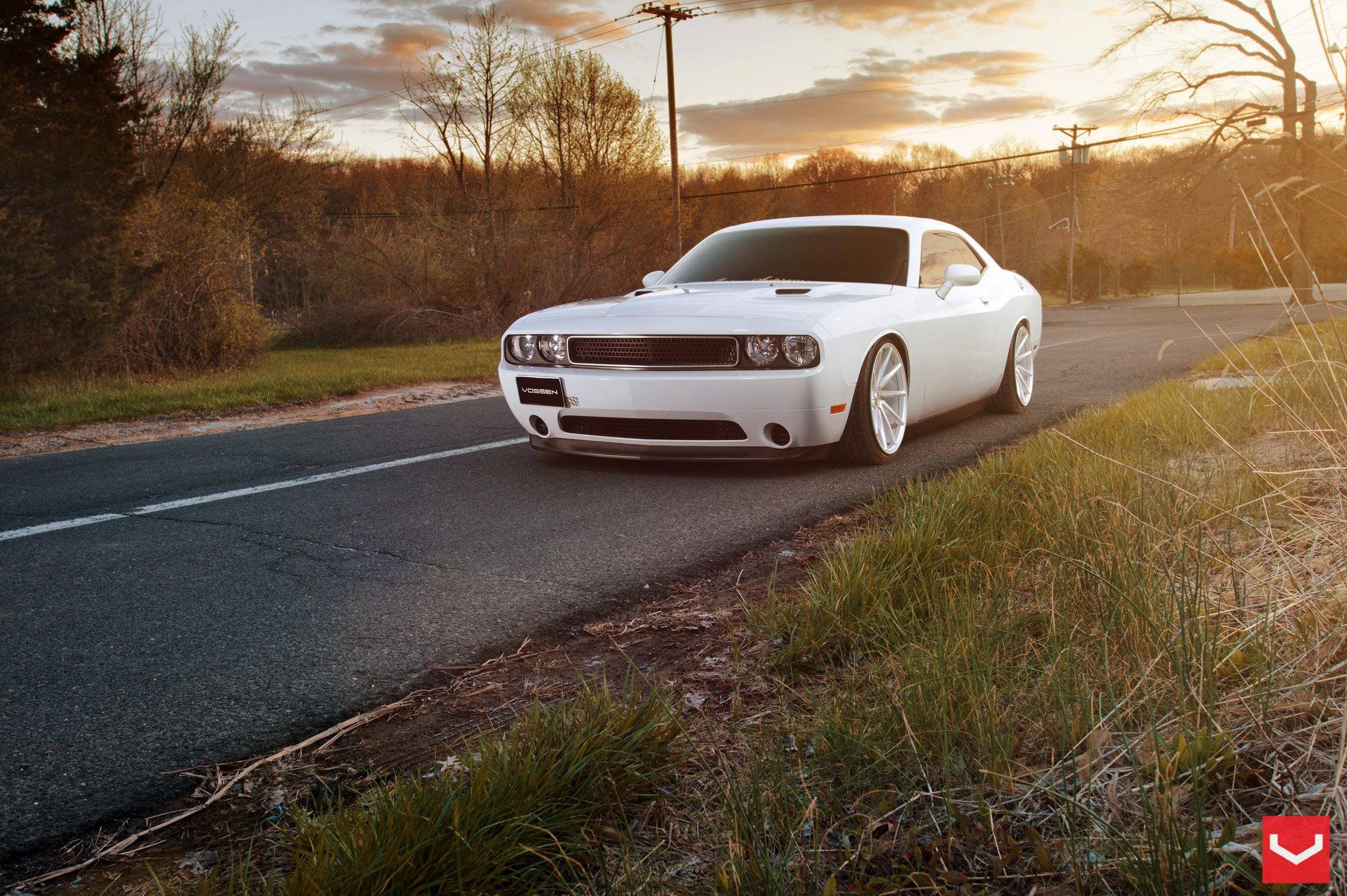 White on White Custom Dodge Challenger