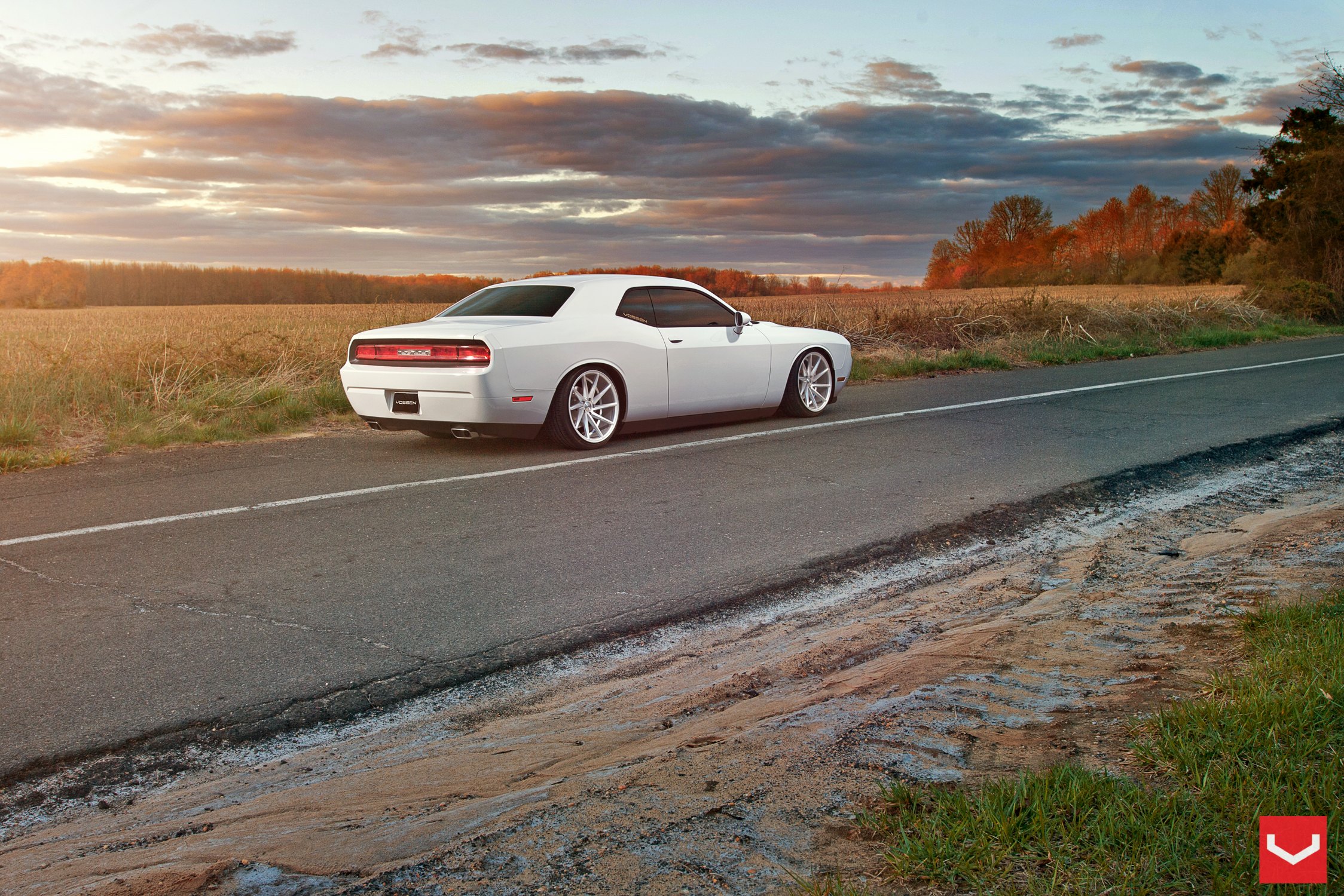 White on White Custom Dodge Challenger