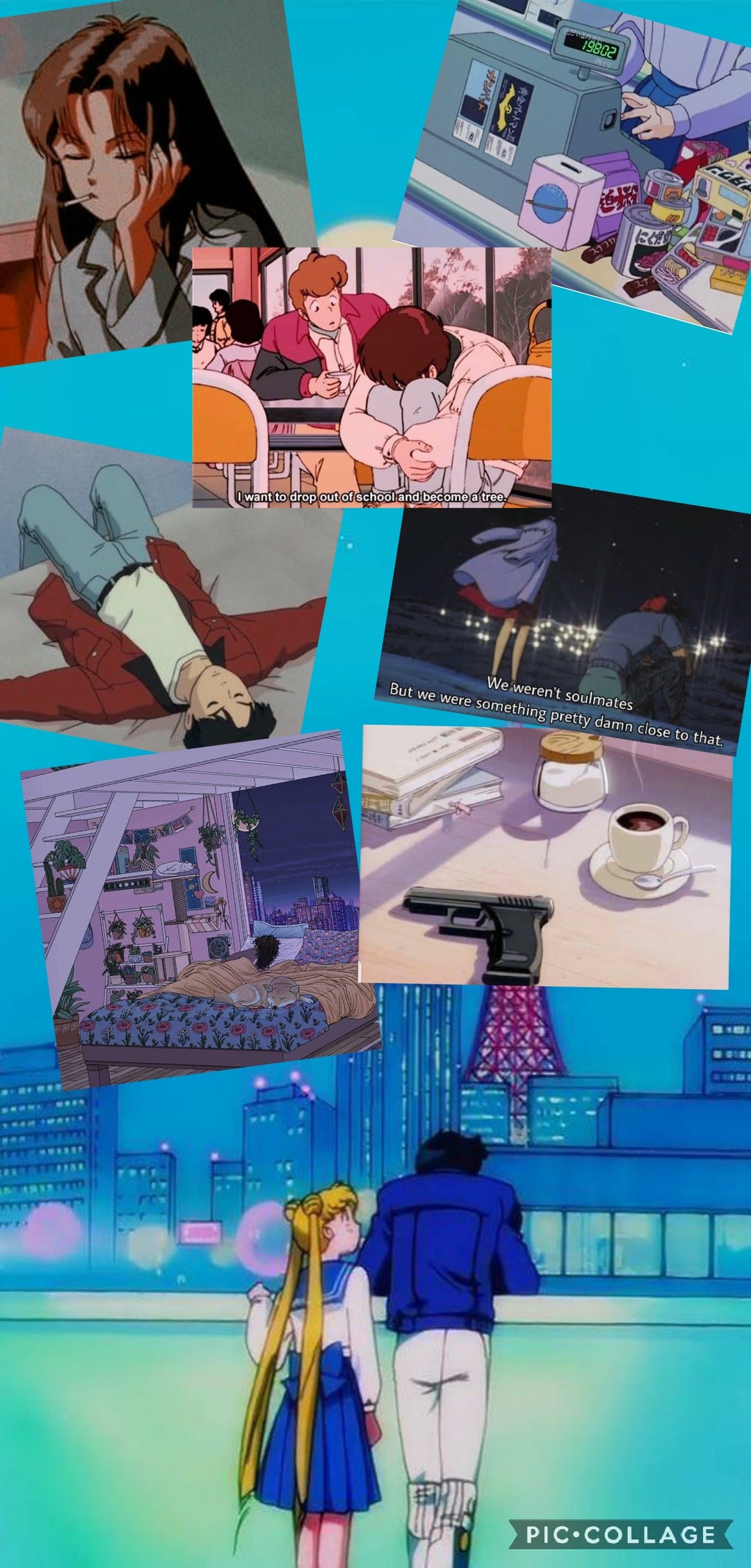 Made this collage of 90s anime in like