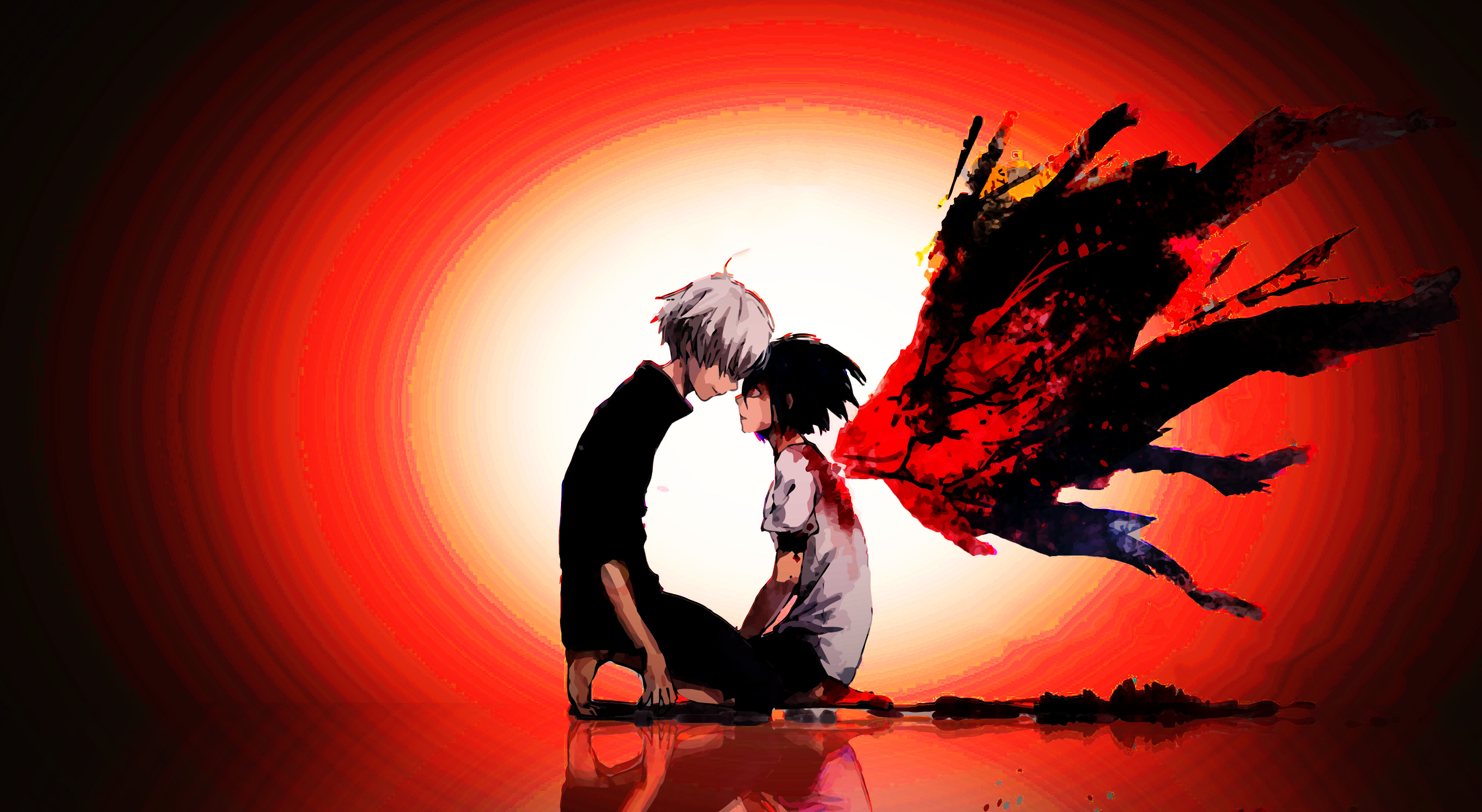 Kaneki and Touka wallpaper