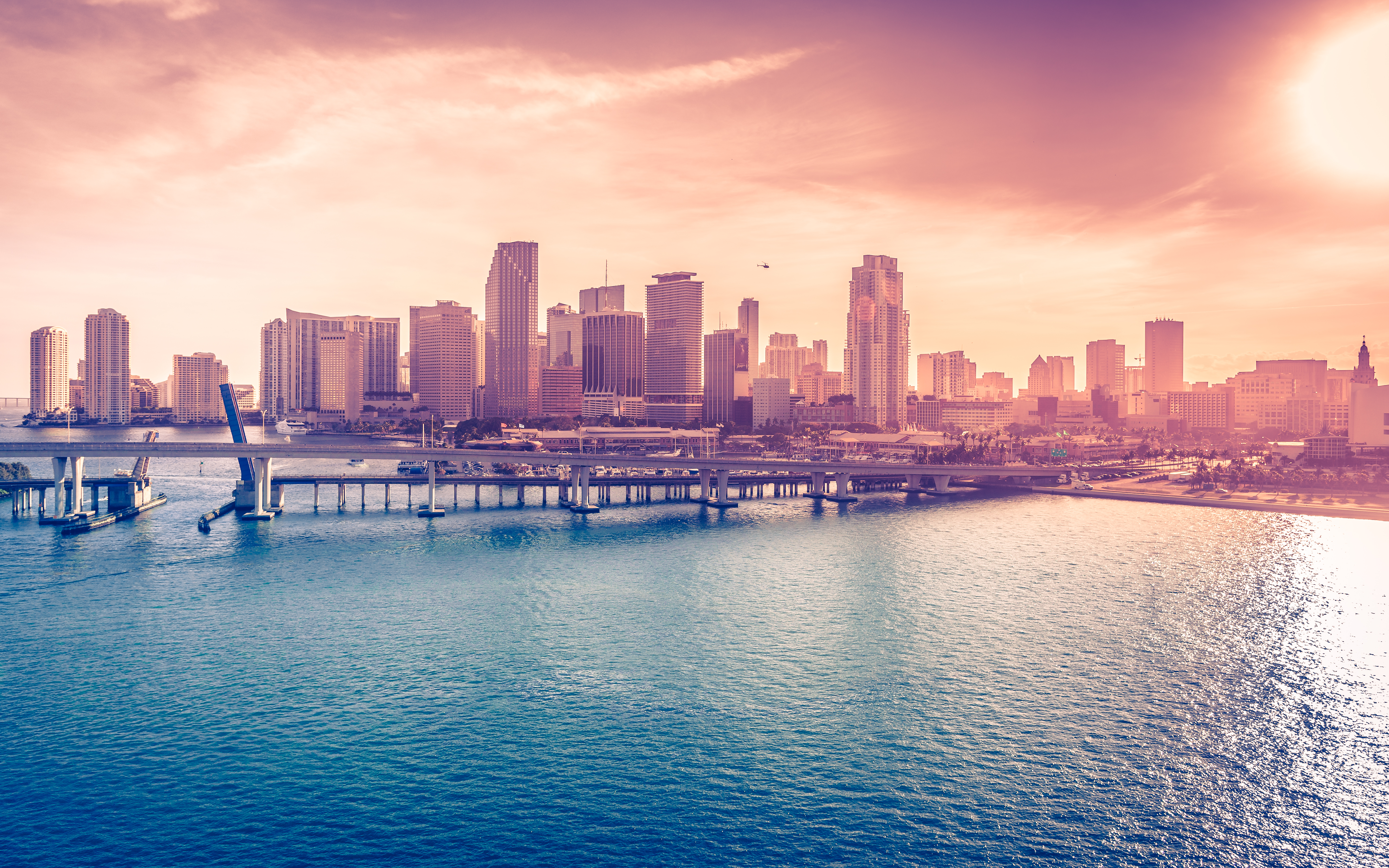 Miami Downtown Wallpaper 4K, Florida