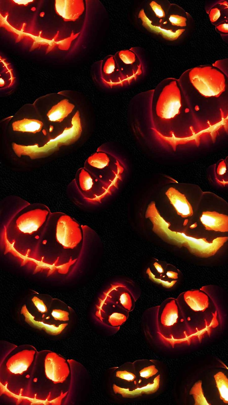 Scary Pumpkins iPhone Wallpaper