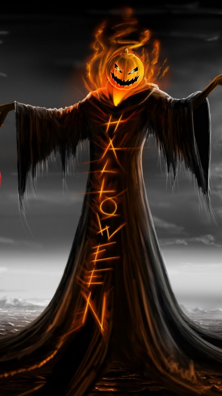 Scary iPhone 6 Halloween Wallpaper. Pintura de halloween, Fondos de halloween iphone, Calabazas de