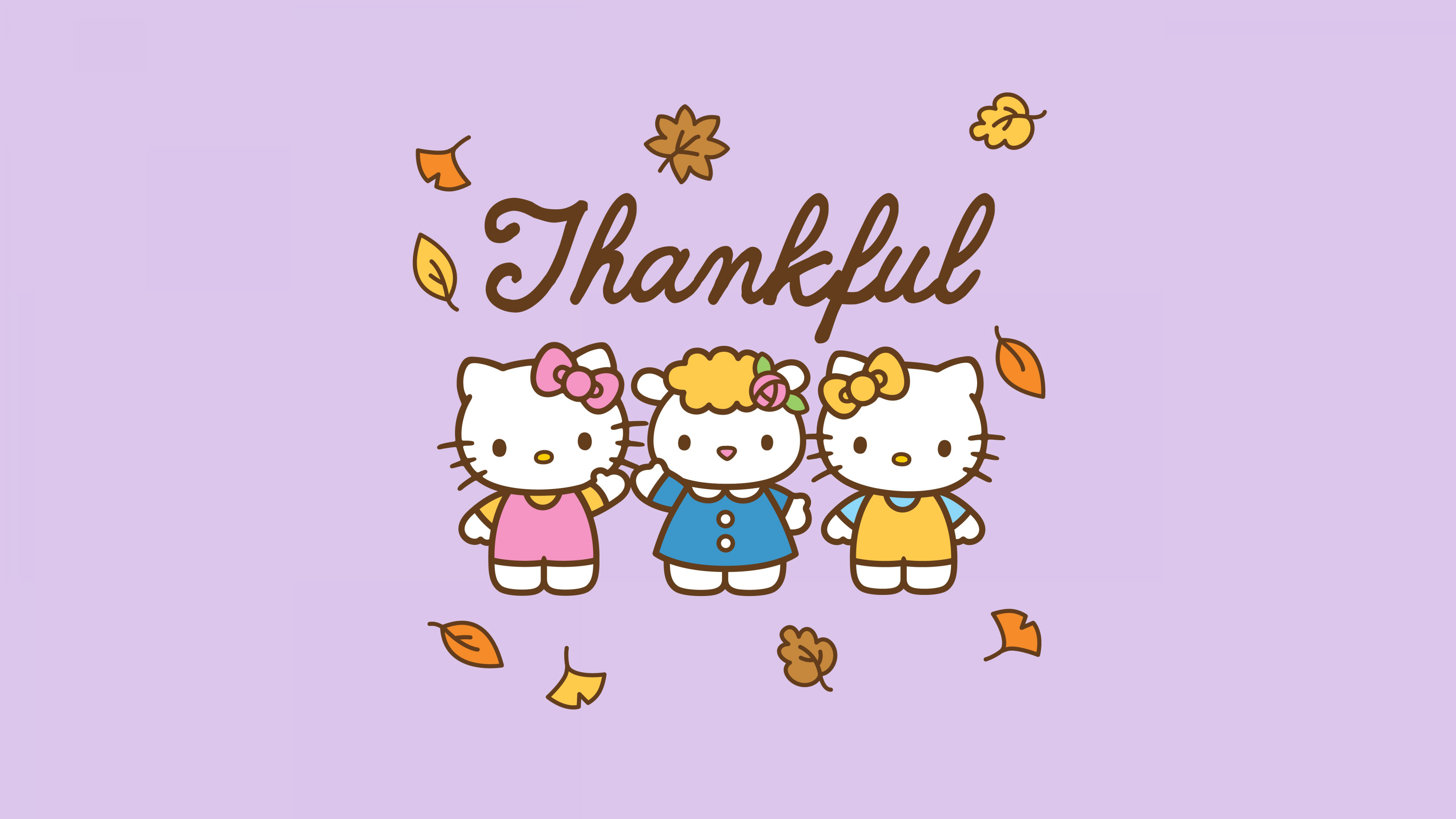Thankful Wallpaper 4K, Hello Kitty